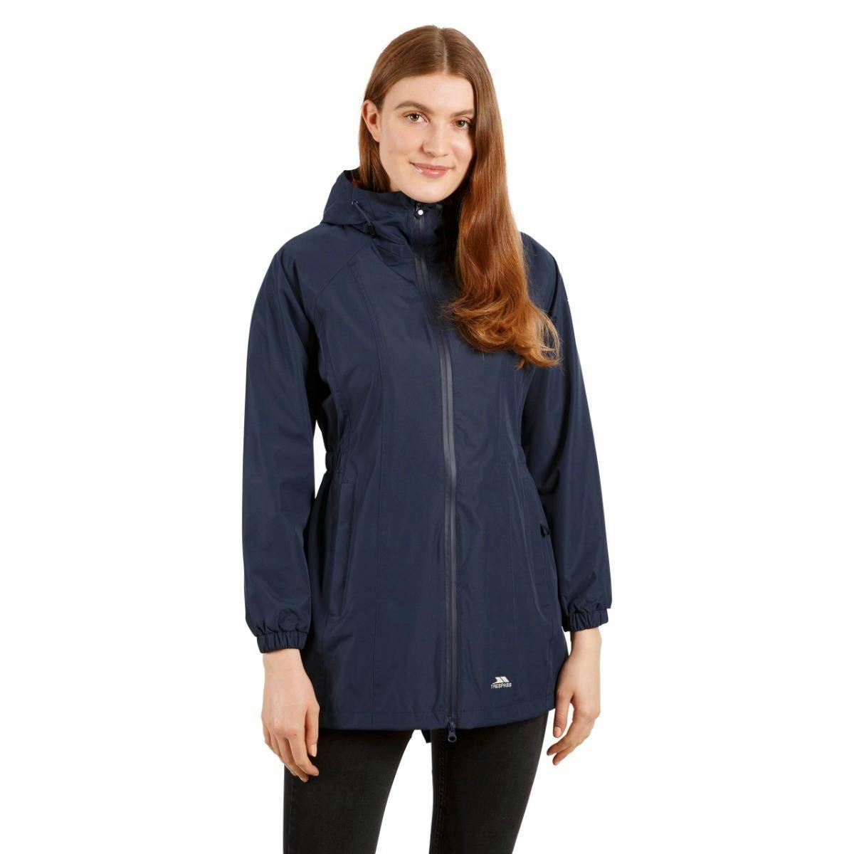 Trespass Womens Waterproof Jacket Daytrip in Navy , view 4 of 6