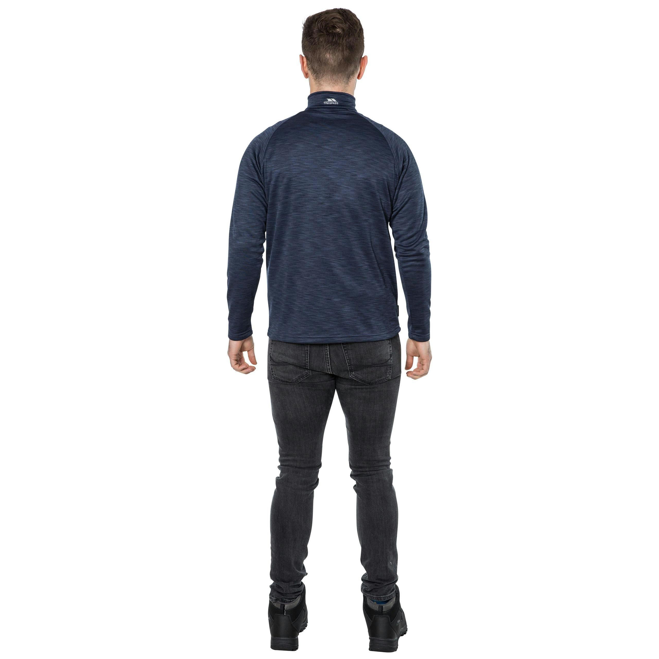Trespass Men's 1/2 Zip Fleece Collins in Navy , view 4 of 6