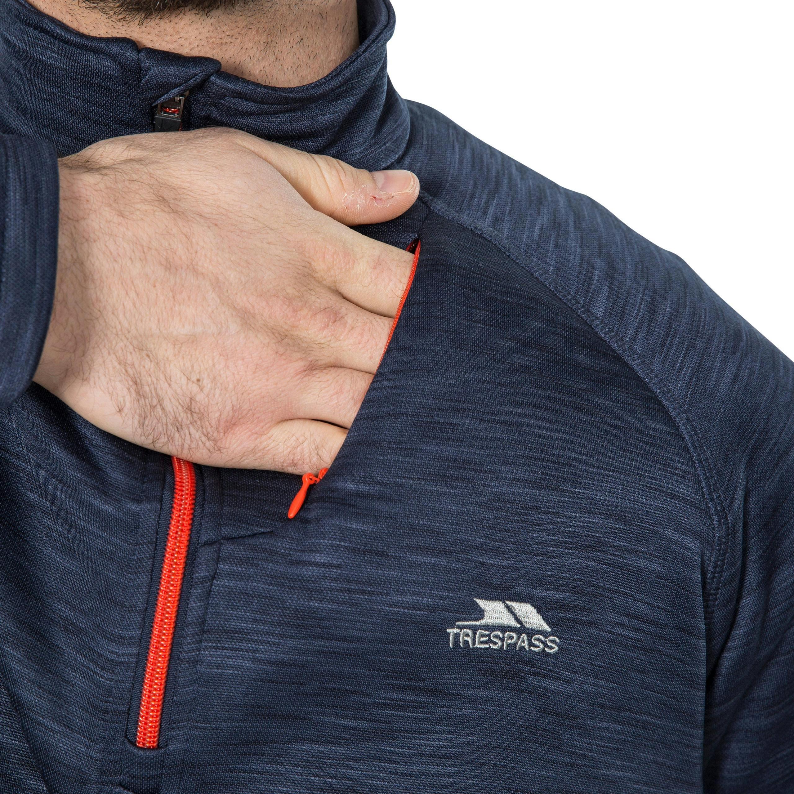 Trespass Men's 1/2 Zip Fleece Collins in Navy , view 5 of 6