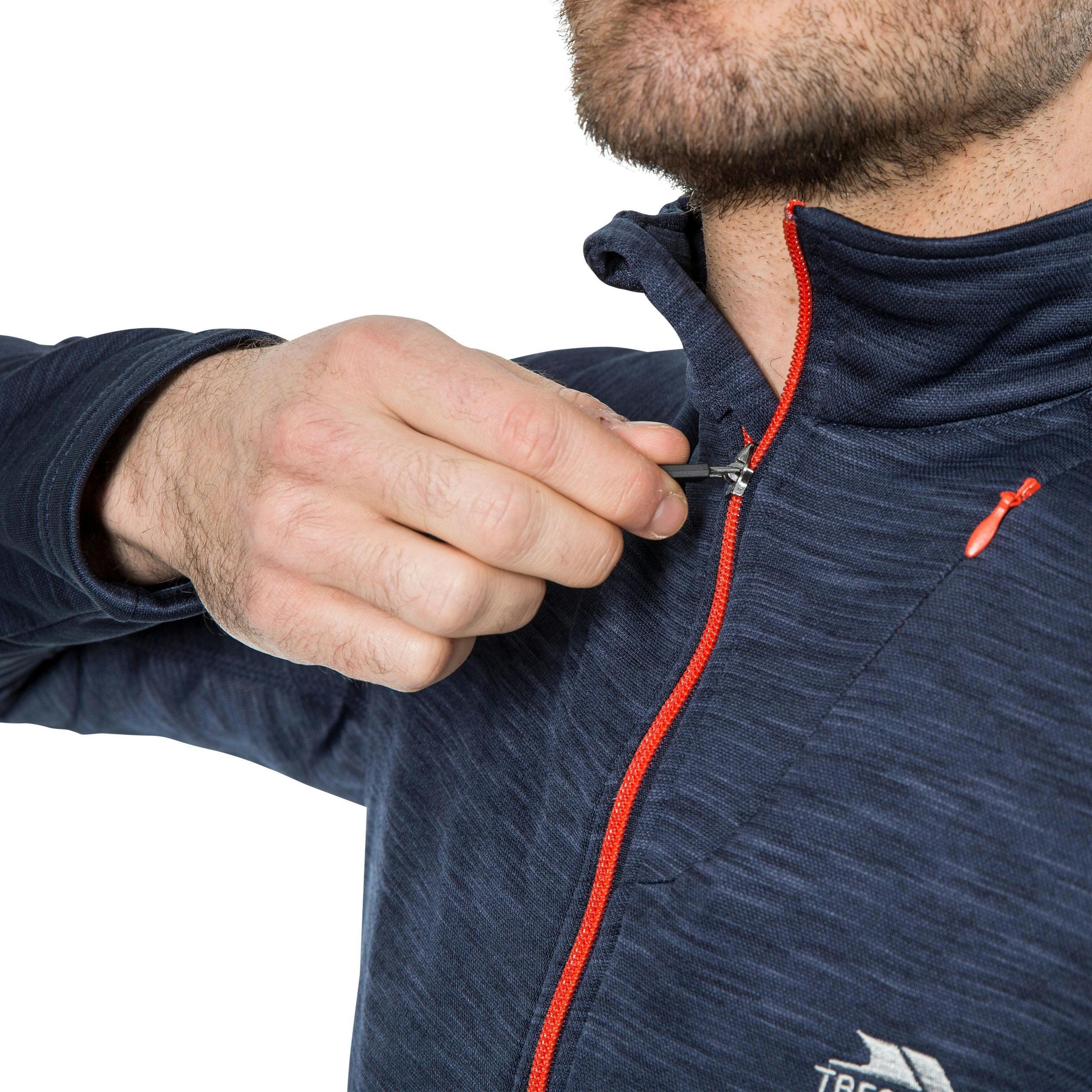 Trespass Men's 1/2 Zip Fleece Collins in Navy , view 6 of 6