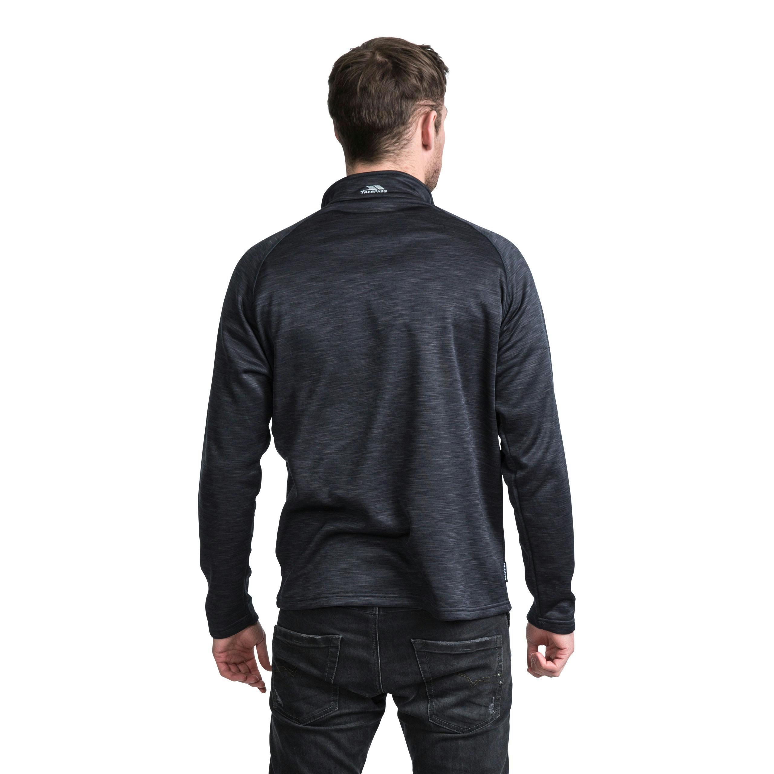Trespass Men's 1/2 Zip Fleece Collins in Black , view 4 of 6