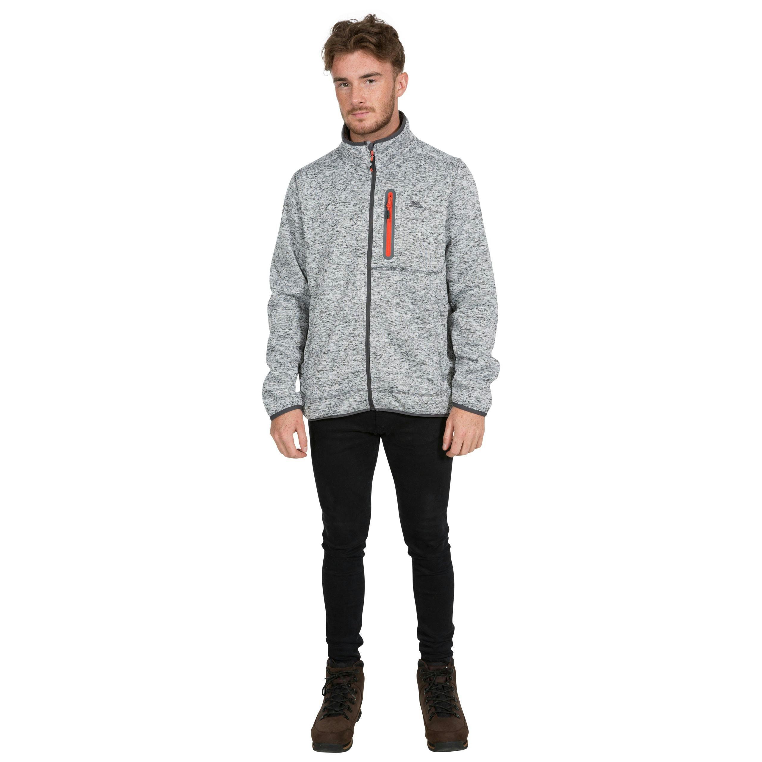 Trespass Men's Marl Fleece Jacket Bingham in Light Grey , view 6 of 6