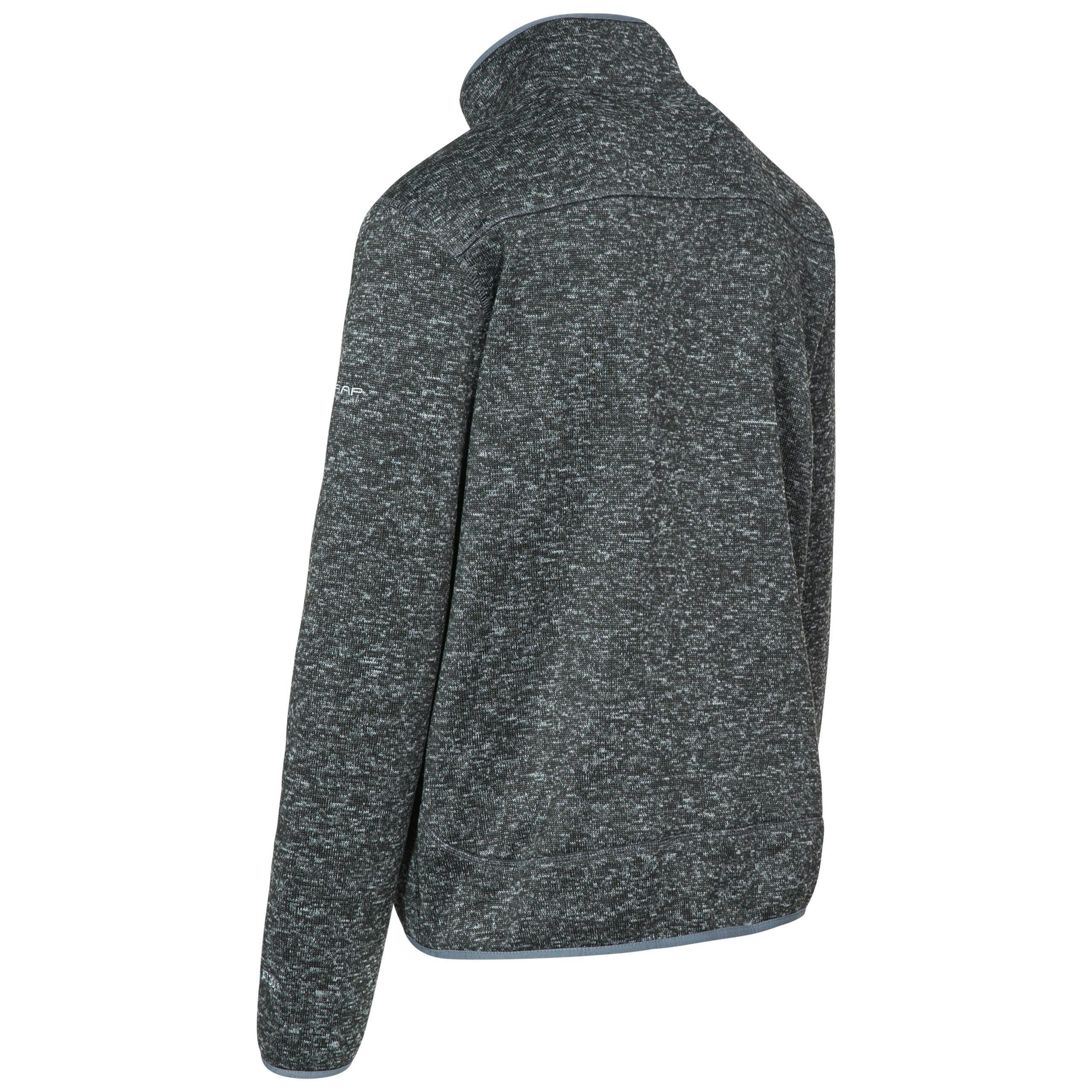 Trespass Mens Marl Fleece Jacket in Black Bingham , view 2 of 6