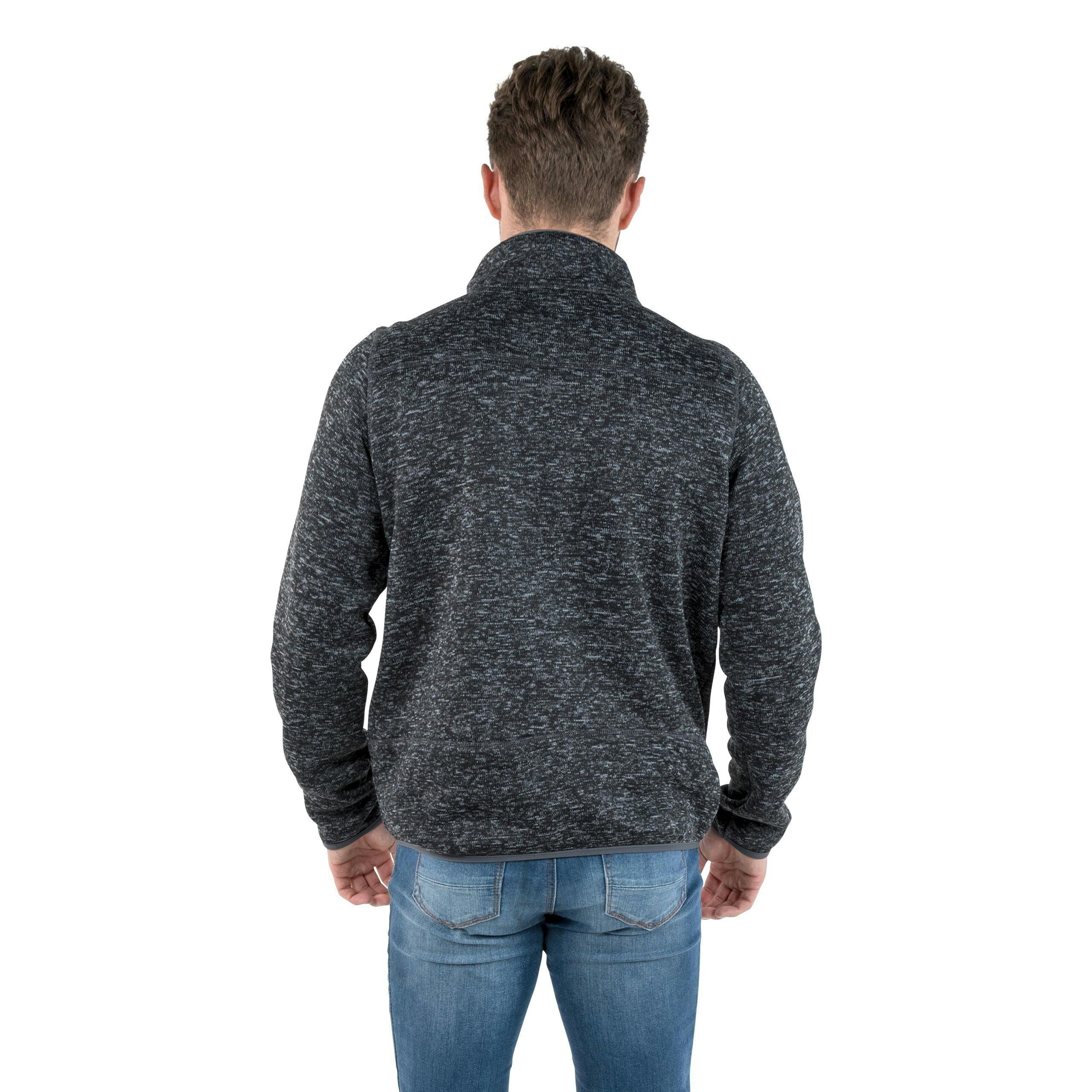 Trespass Mens Marl Fleece Jacket in Black Bingham , view 6 of 6