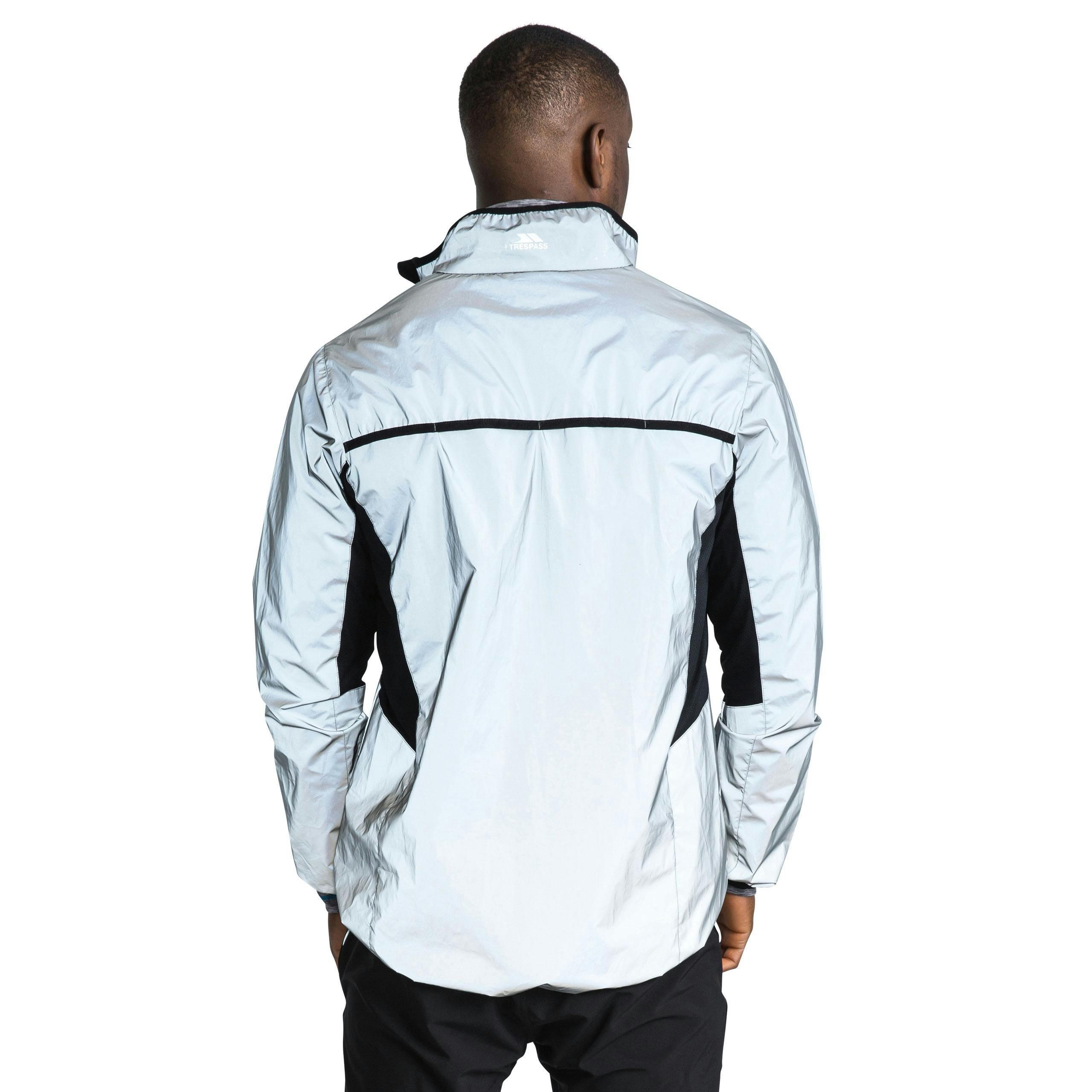 Trespass Men's Ultra Reflective Active Jacket Zig in Light Grey , view 4 of 6