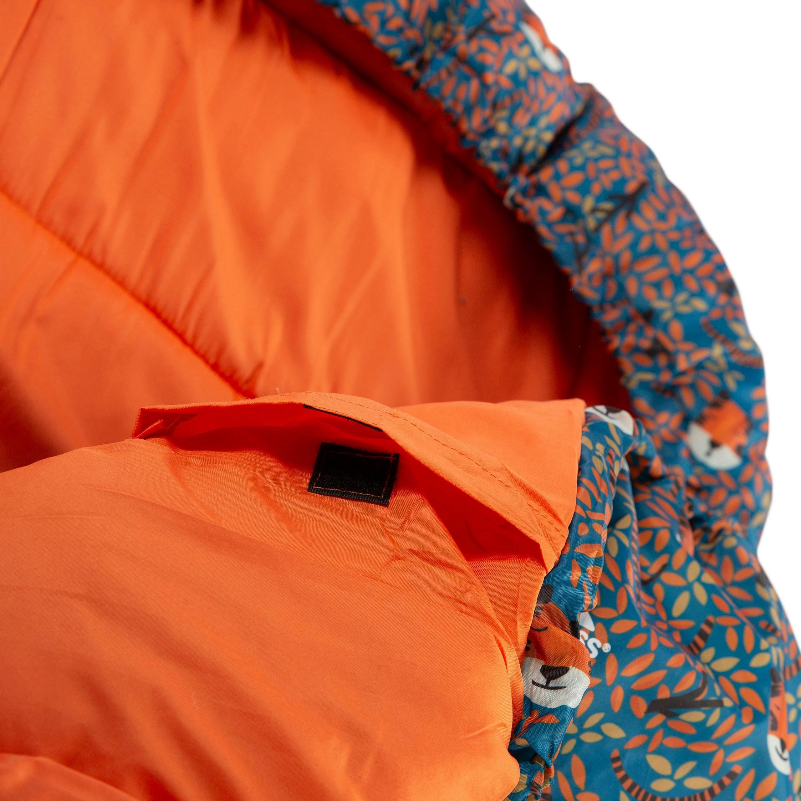 Trespass Kids Sleeping Bag 3 Season Lightweight Bunka in Teal tiger print , view 6 of 6