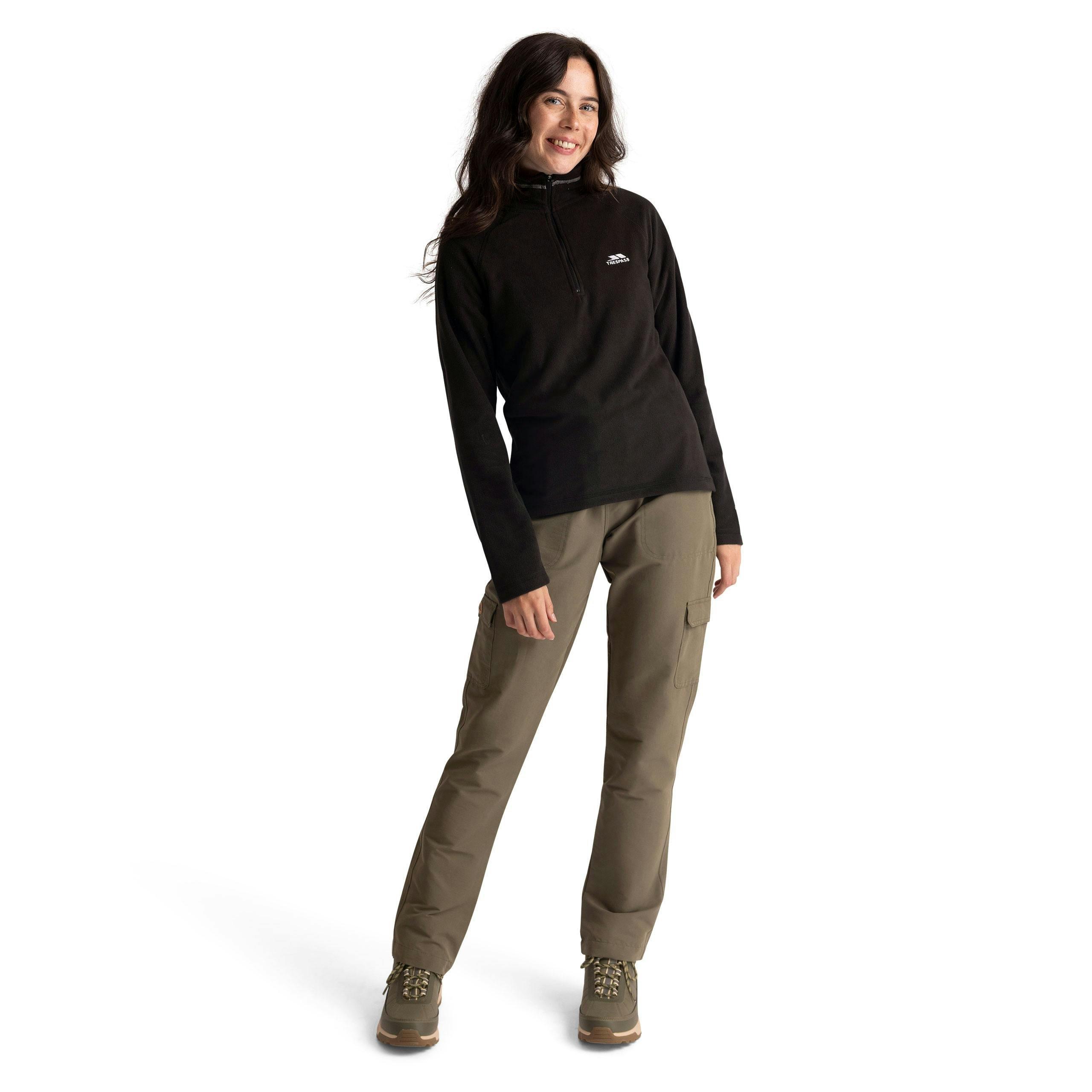 Womens Half Zip Fleece Luiston in Black , view 4 of 6