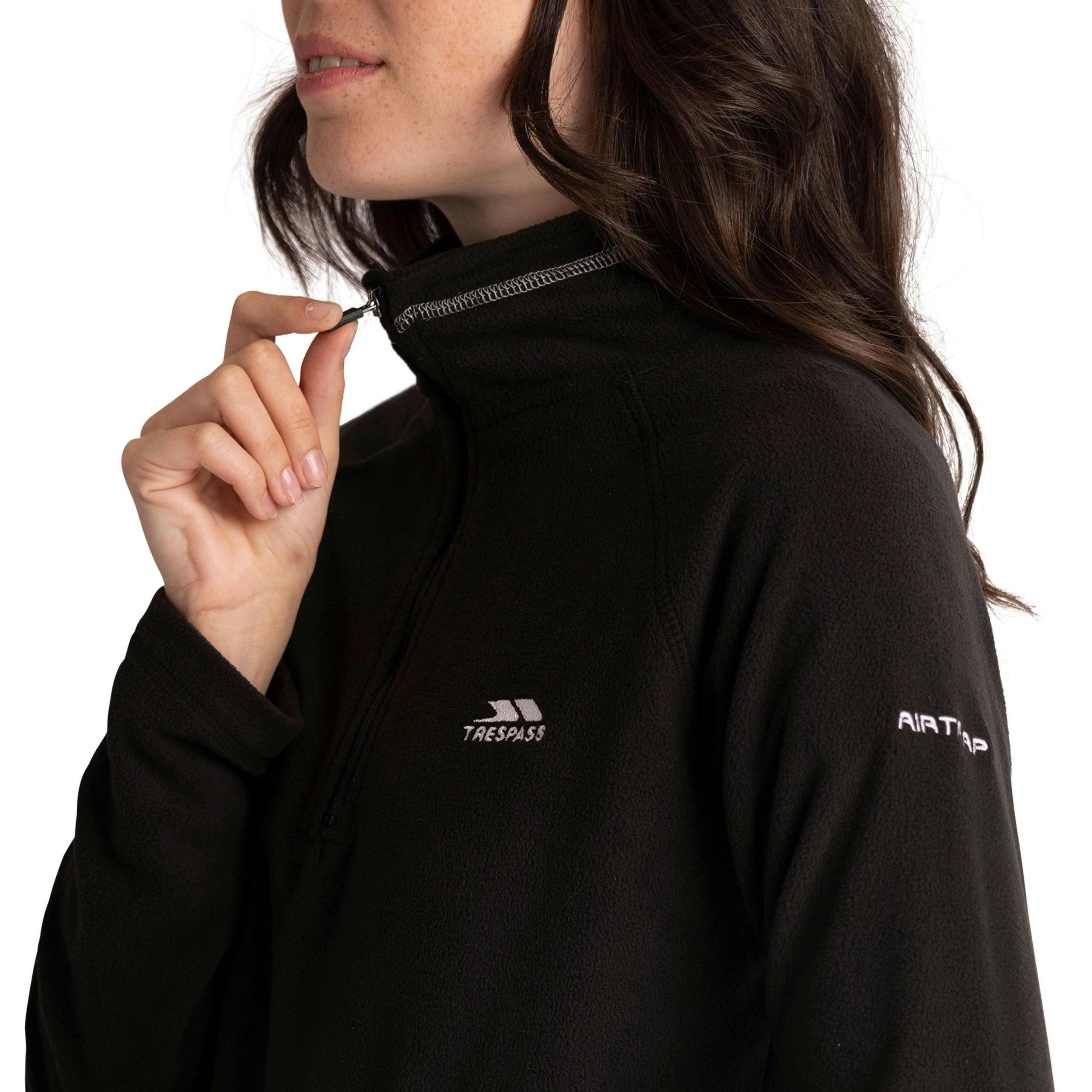 Womens Half Zip Fleece Luiston in Black , view 6 of 6