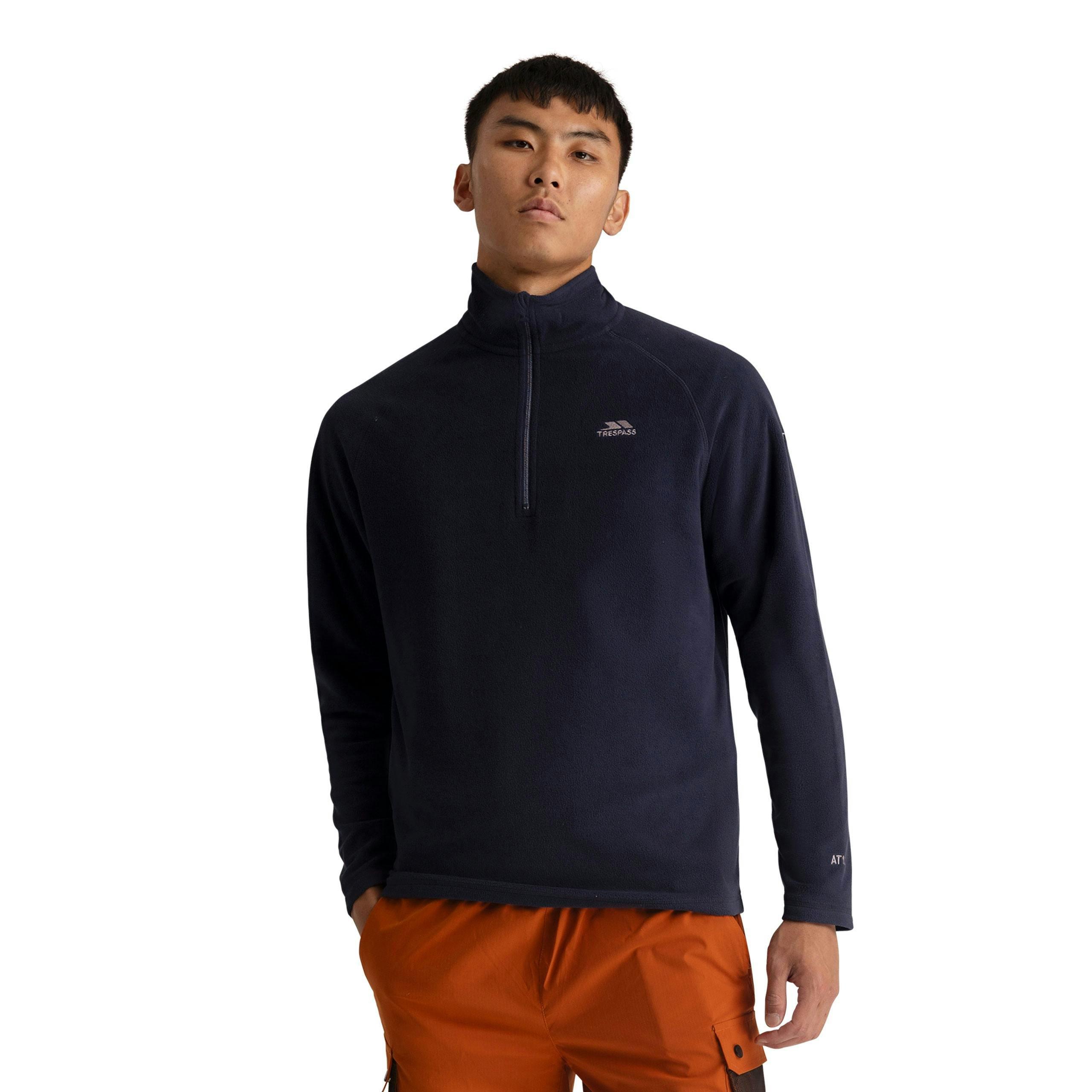 Mens Half Zip Fleece Eliston in Navy , view 3 of 6
