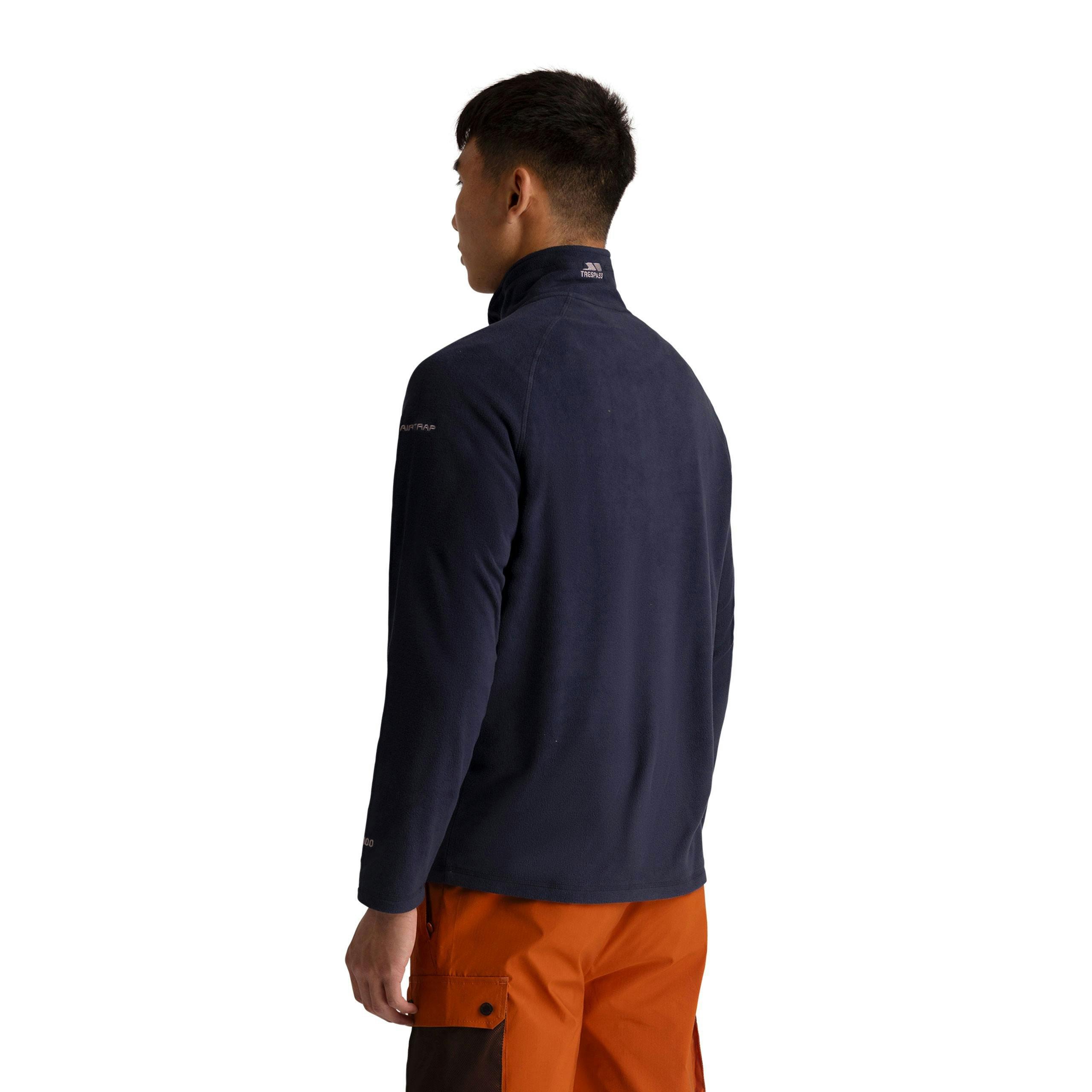 Mens Half Zip Fleece Eliston in Navy , view 5 of 6