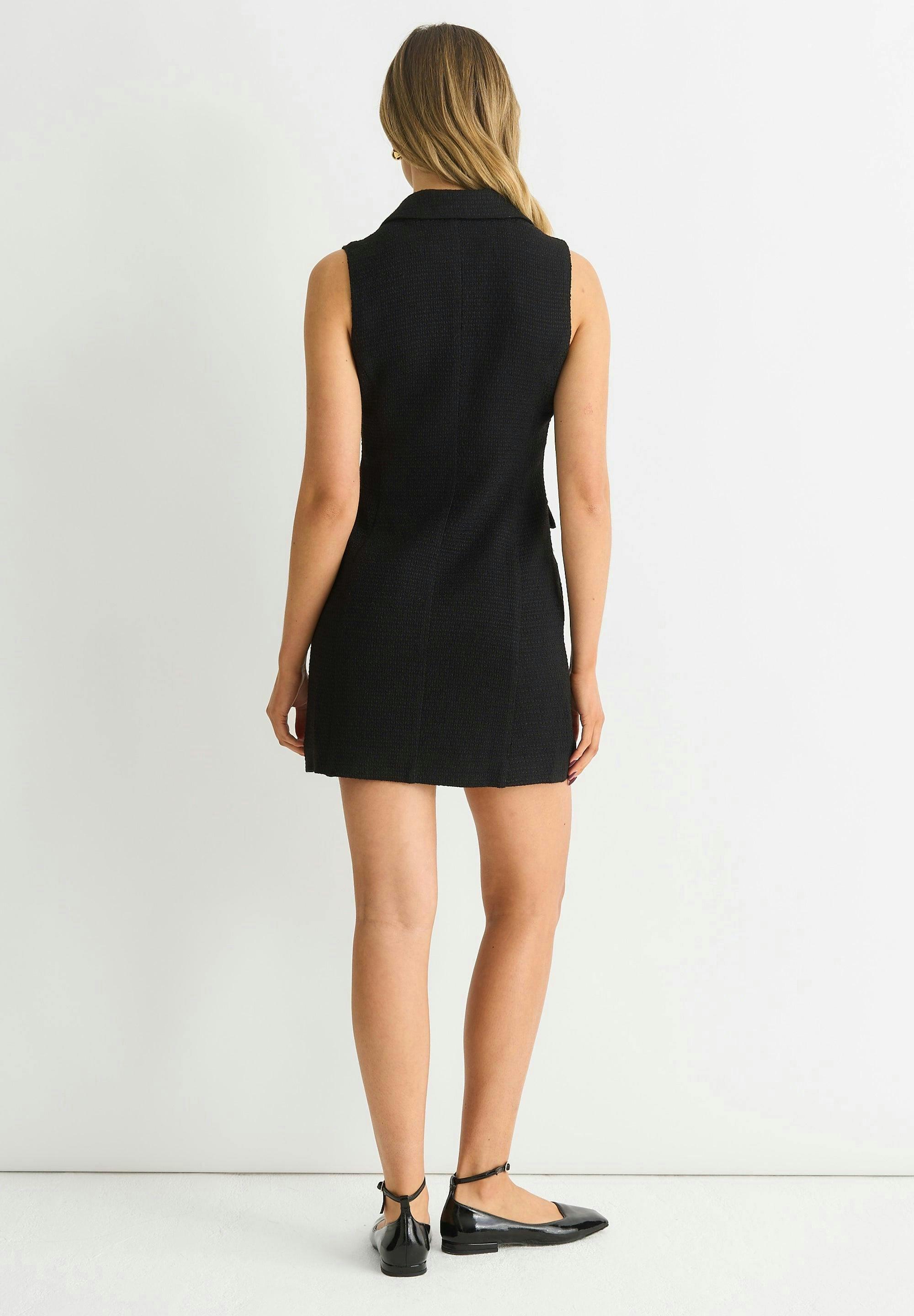 Double Breast Boucle Blazer Mini Dress , view 2 of 4