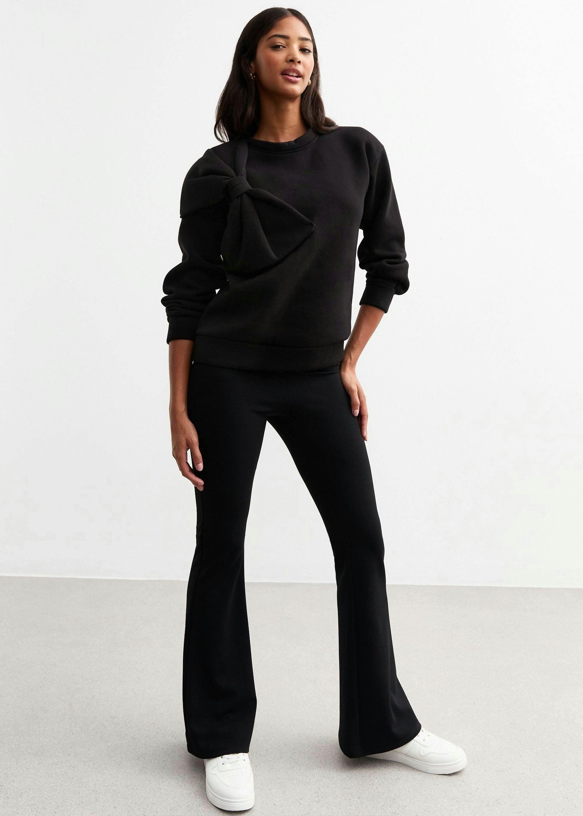 Black Bow Patch Oversized Jumper , view 3 of 3