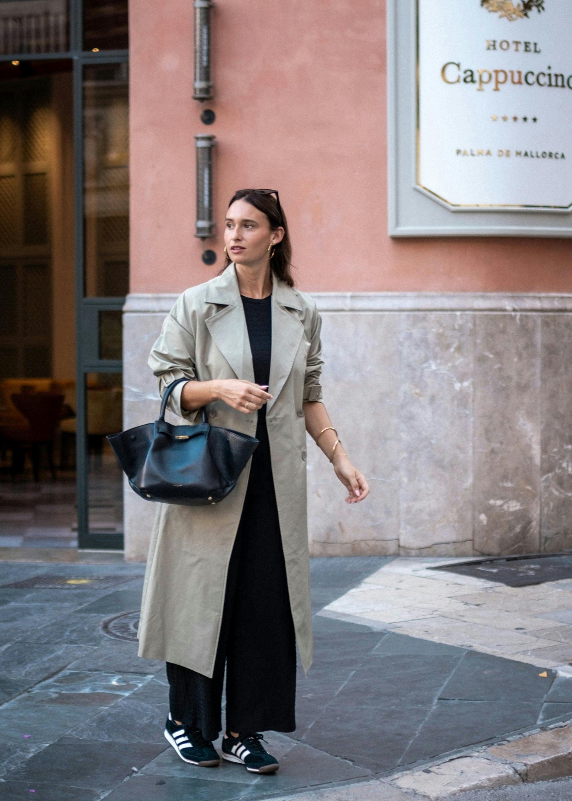 Sage Green Double Breast Longline Belted Trench Coat , view 2 of 6
