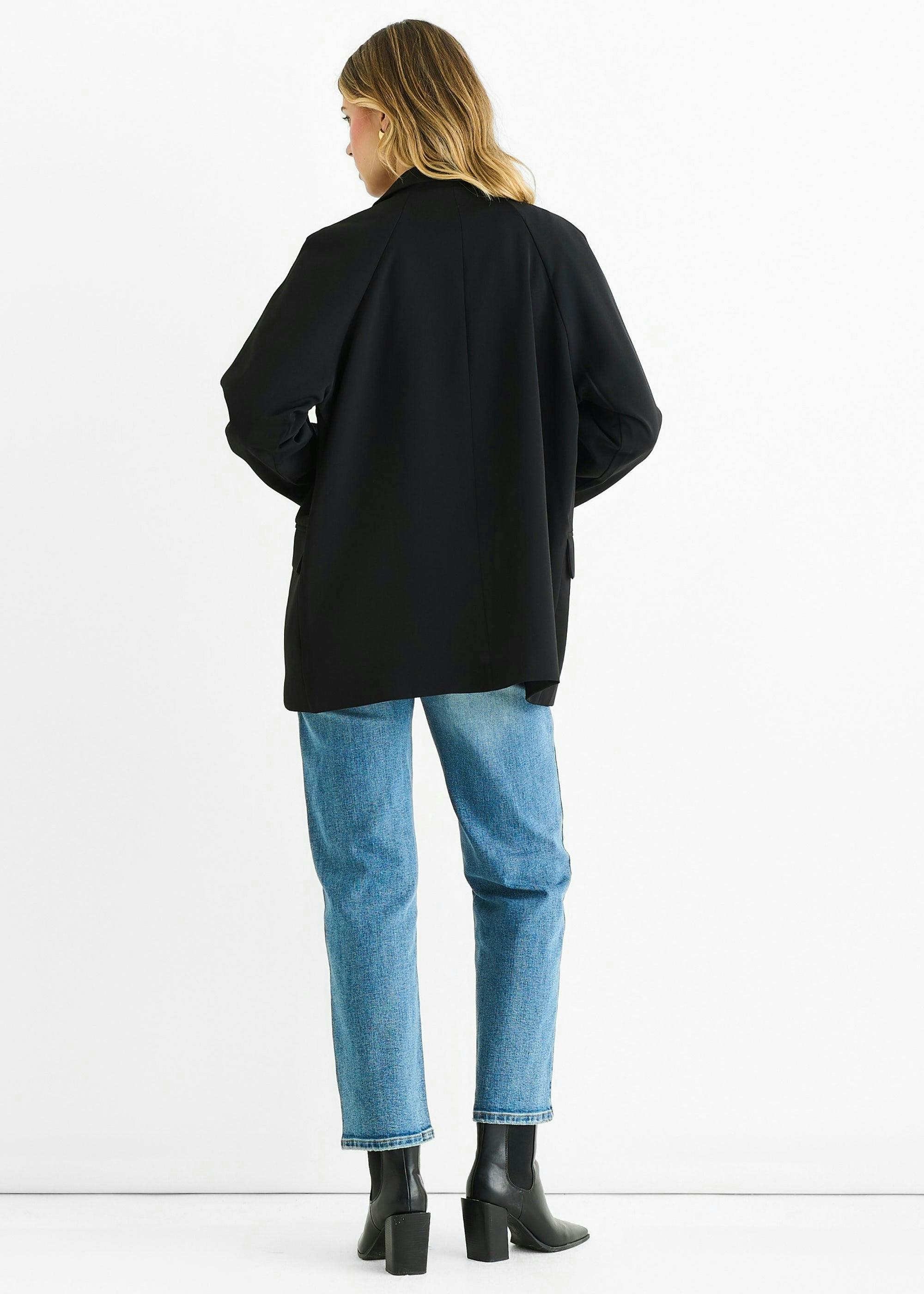 Black Tailoring Oversized Draped Blazer | Clarks UK