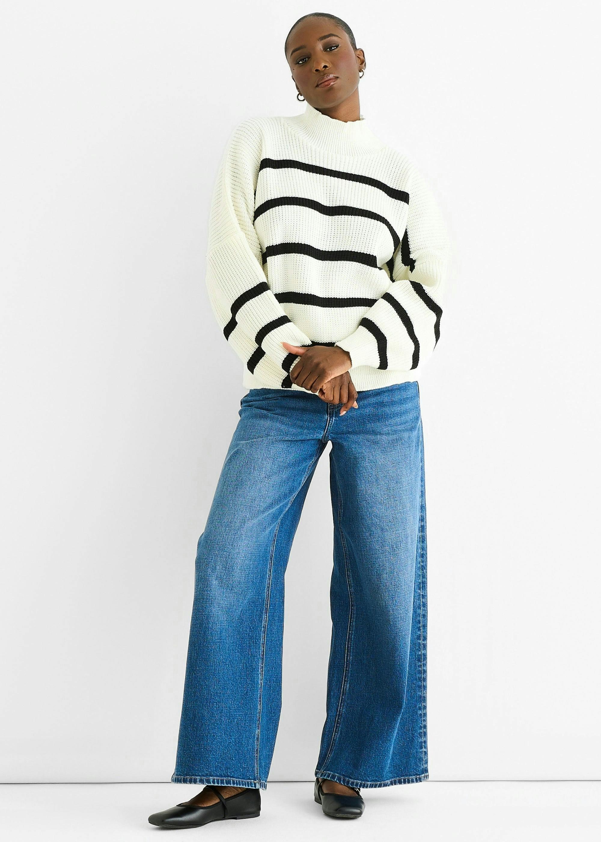 Cream Chunky Knit High Neck Jumper , view 2 of 4