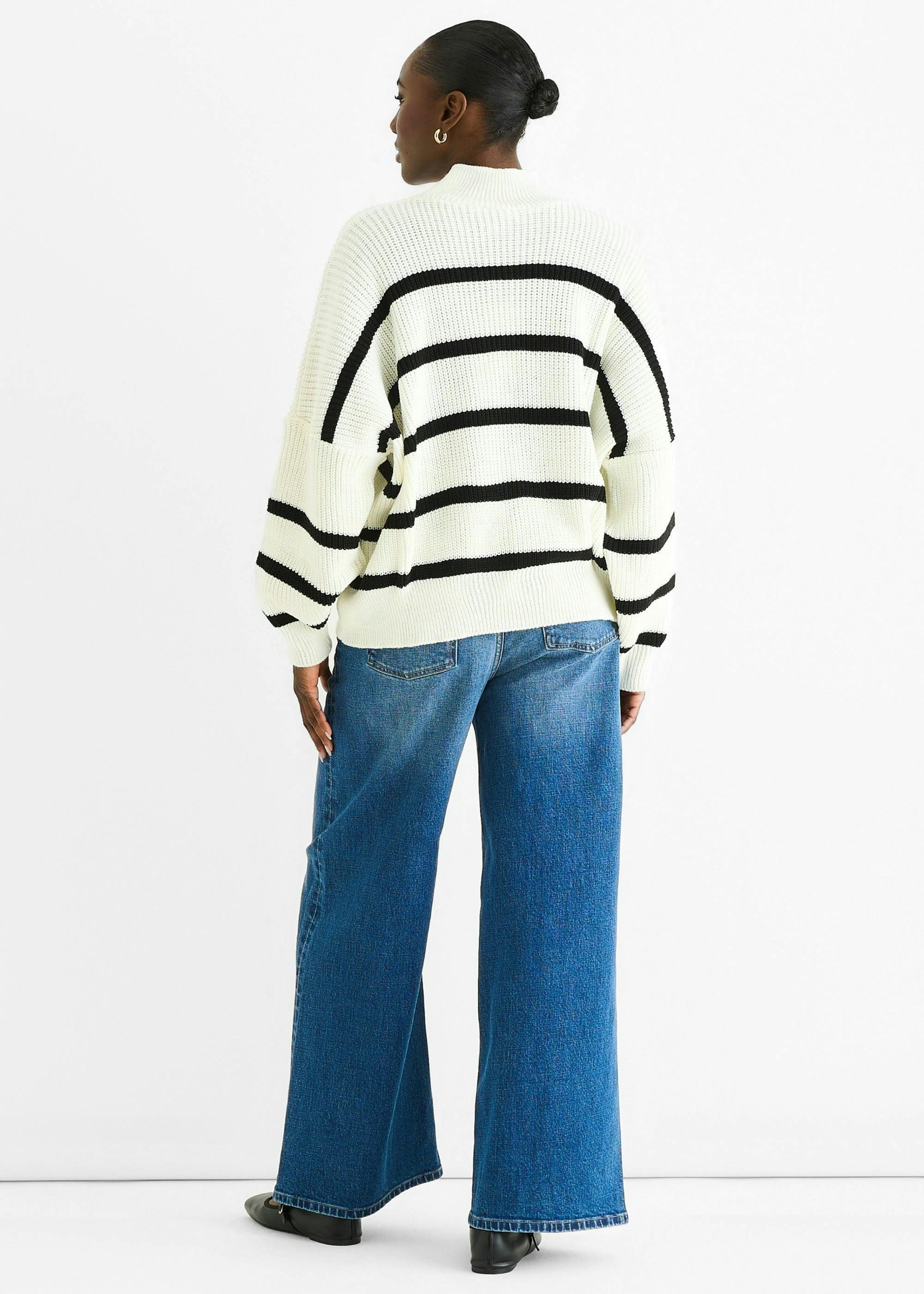 Cream Chunky Knit High Neck Jumper , view 4 of 4