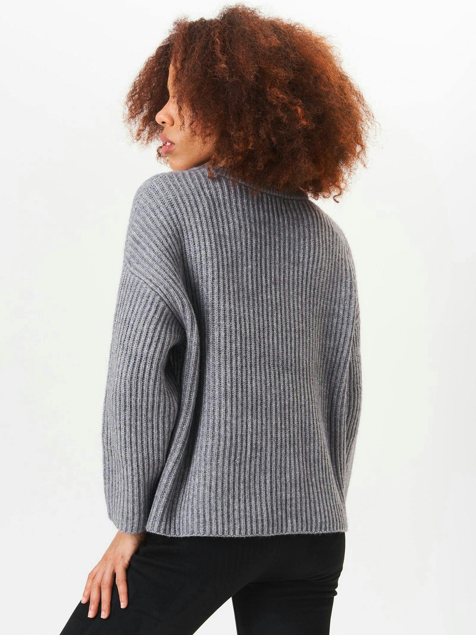 Grey Chunky Knit Oversized Jumper , view 2 of 4