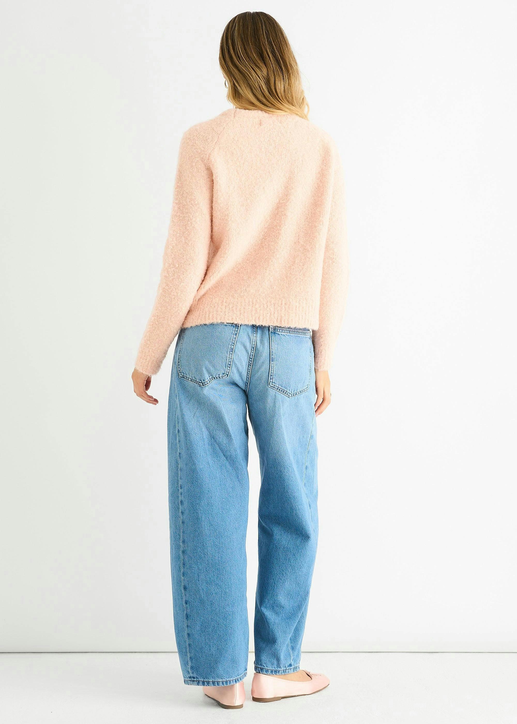Pink Gini Logo Cosy Knit Jumper , view 2 of 4