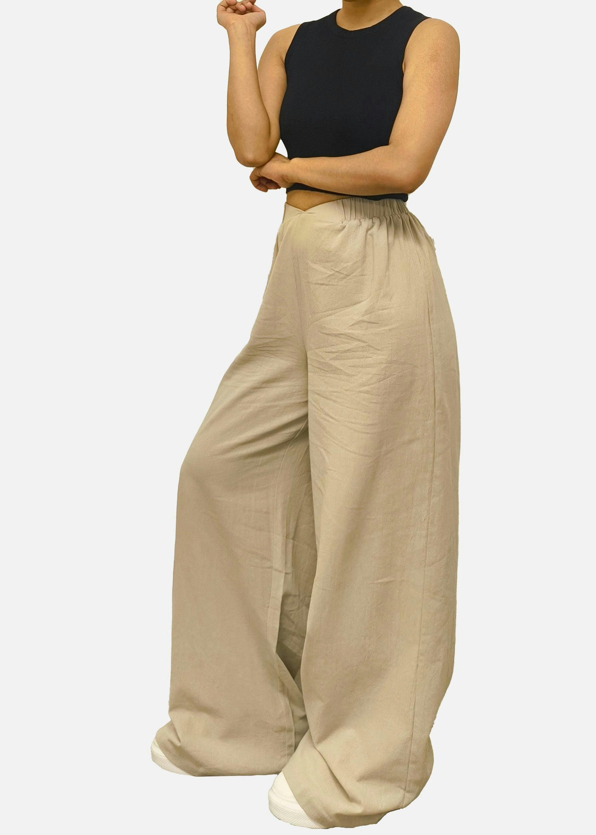 Stone Waist Band Detail Wide Leg trouser , view 3 of 4