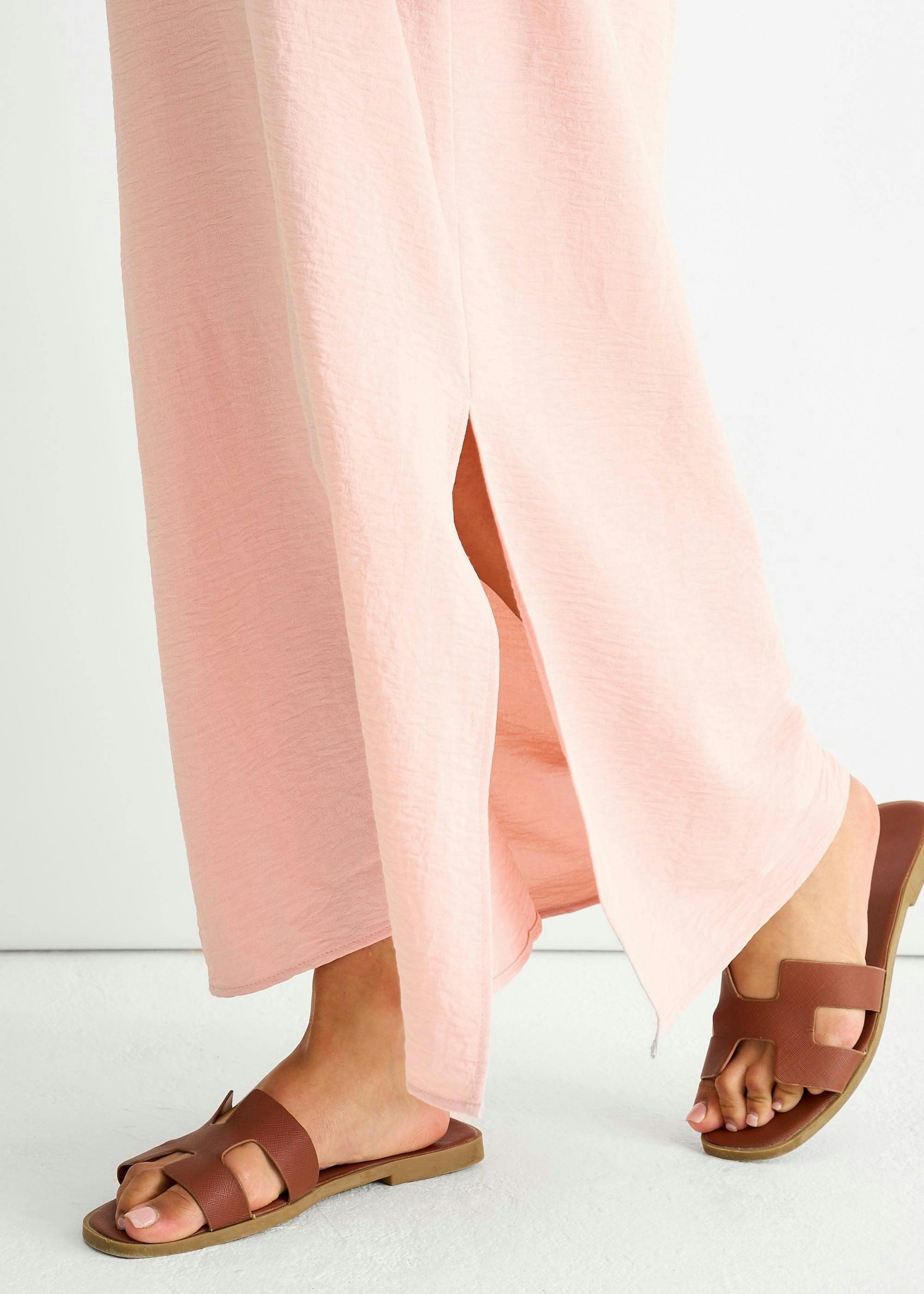 Blush Strappy Cross Back Airflow Oversized Dress , view 3 of 4