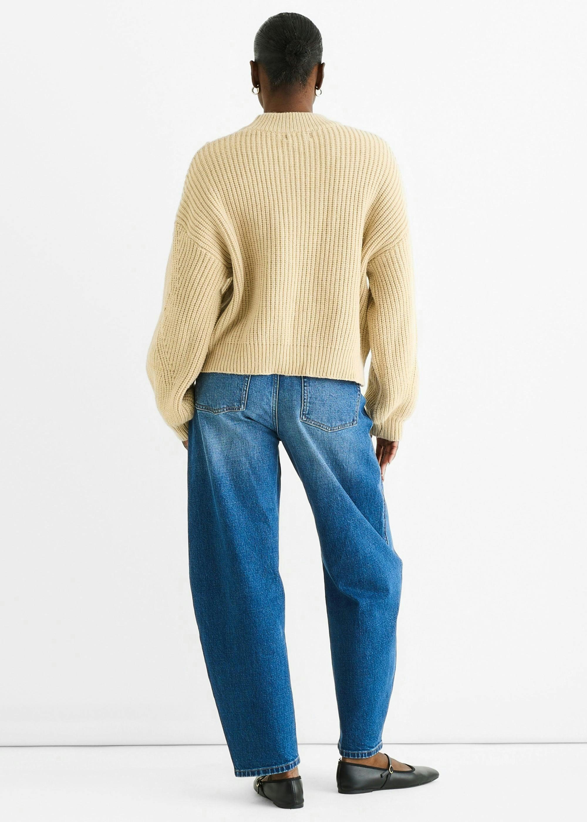 Beige Chunky Knit Oversized Jumper , view 2 of 4