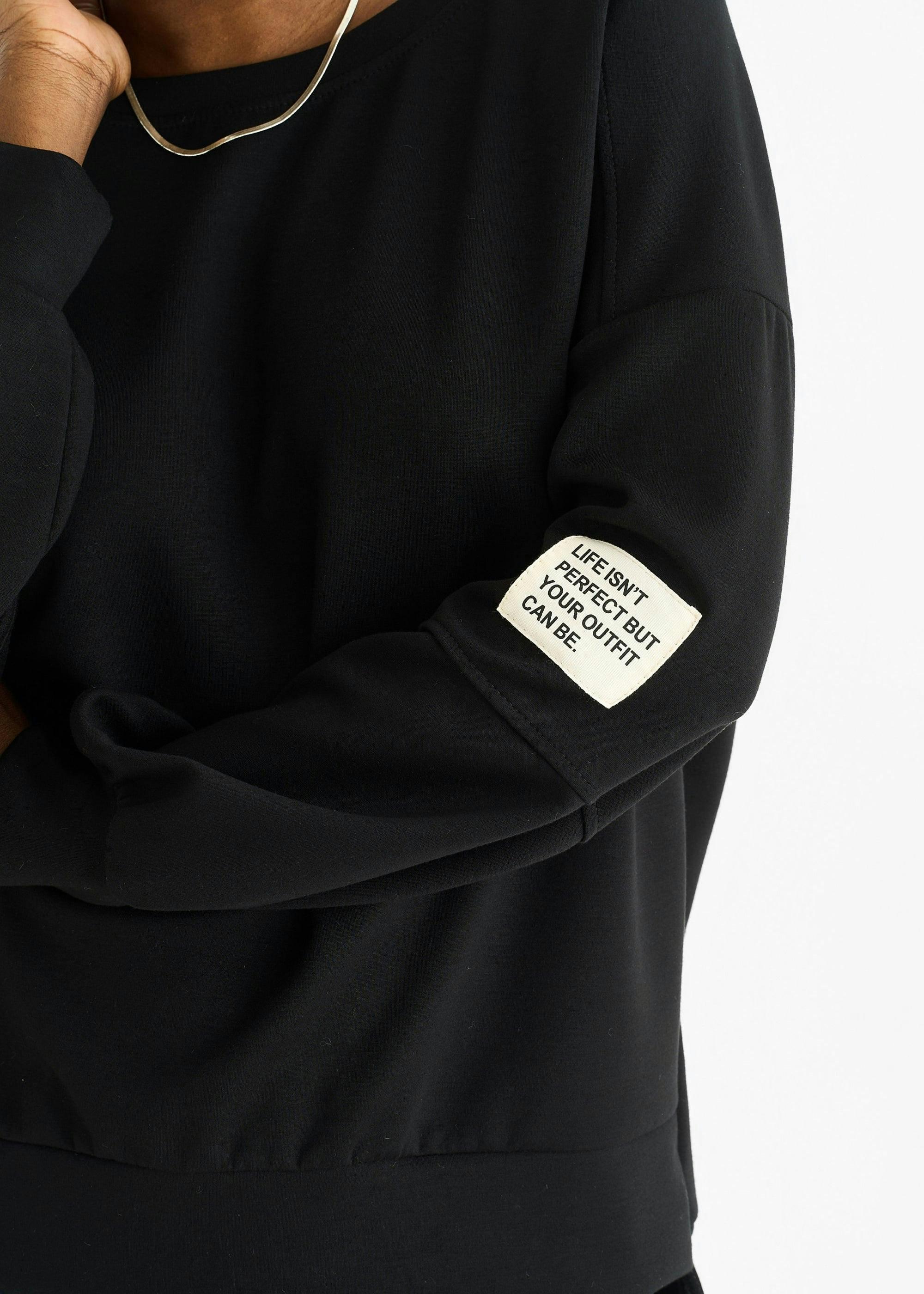Black Soft Lightweight Pull Over  Jumper , view 3 of 4