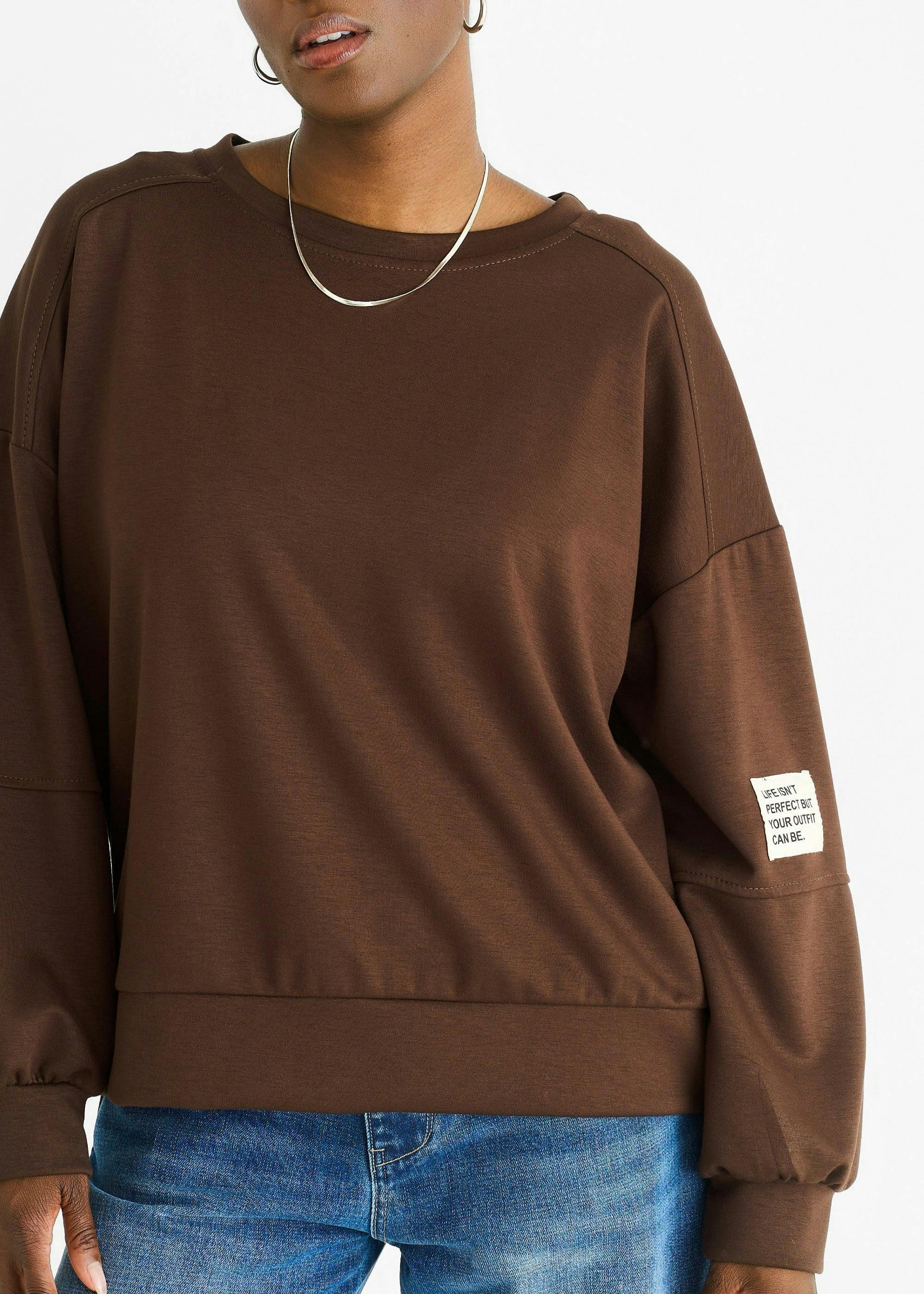 Chocolate Soft Lightweight Pull Over Jumper , view 3 of 4