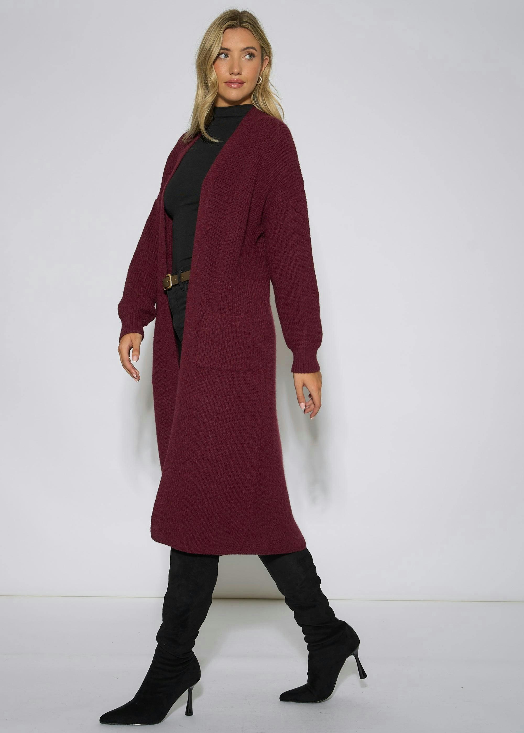 Mulberry Edge To Edge Longline Knit Cardigan , view 4 of 4