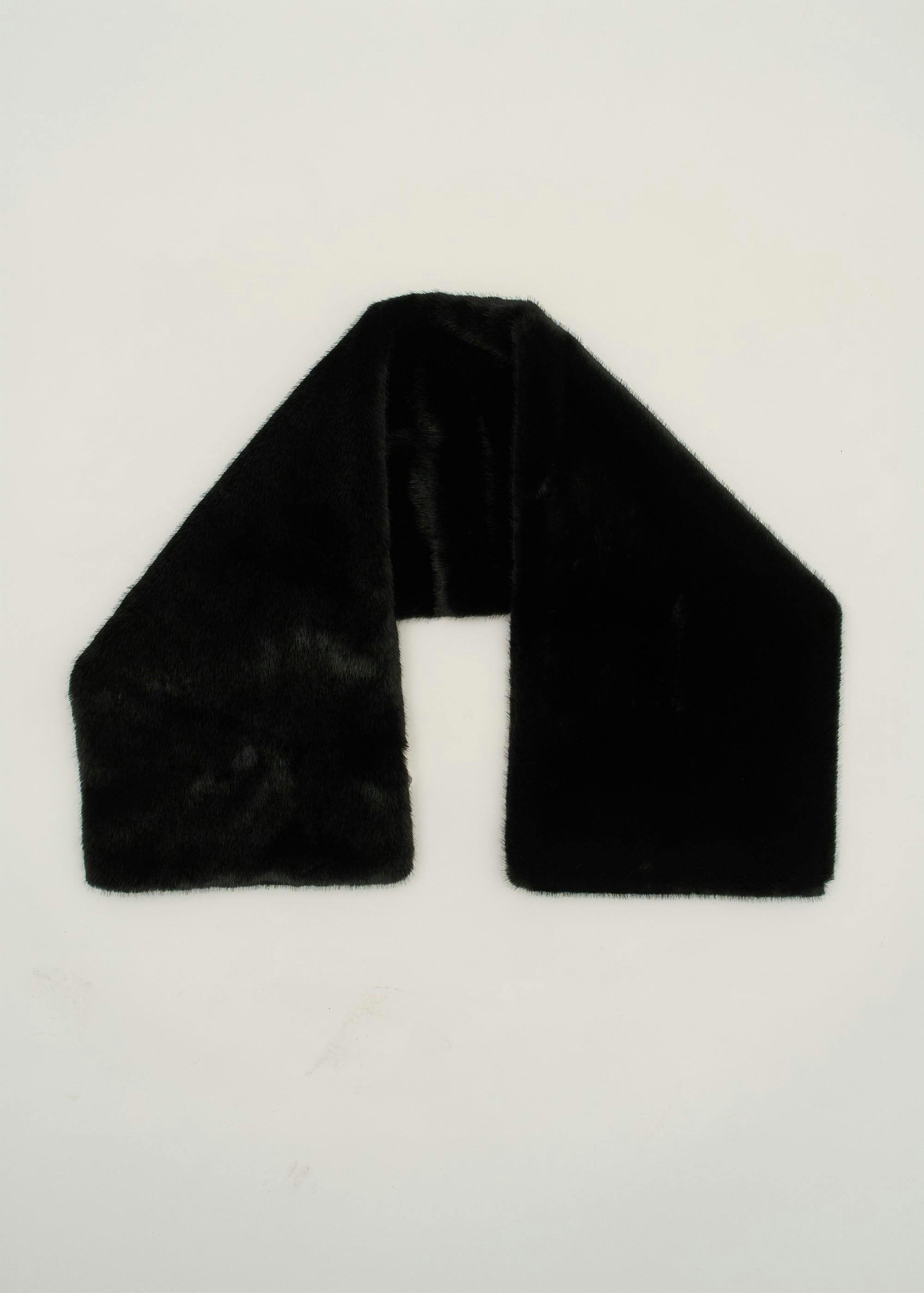 Black Faux Fur Stole , view 2 of 3
