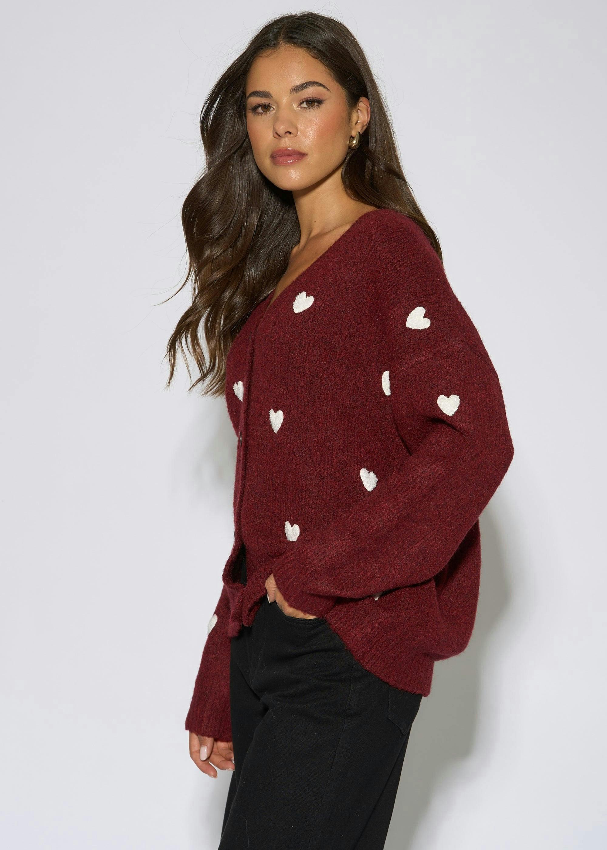 Mulberry Mini Heart Knit Cardigan , view 4 of 4
