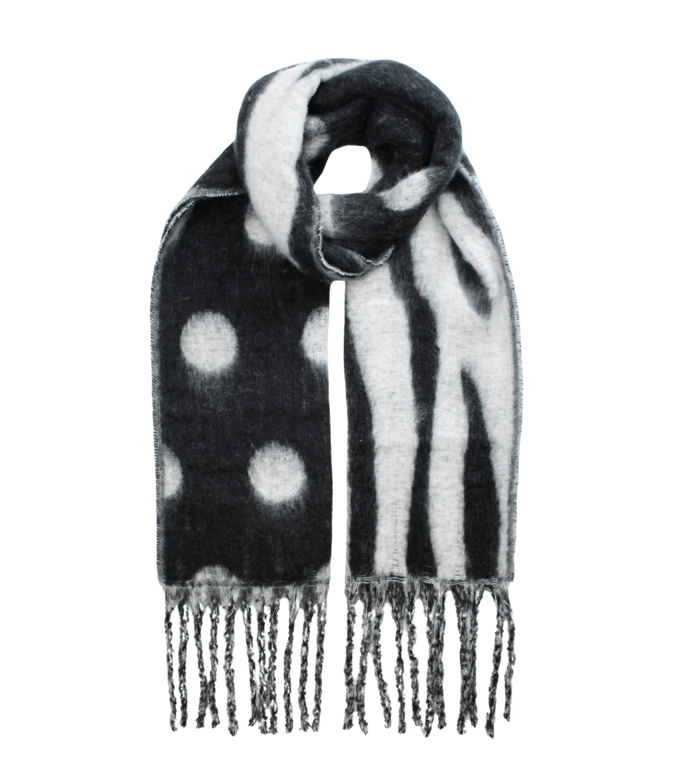 Multi Ladies Superfluffy Scarf With Tassels , view 3 of 3