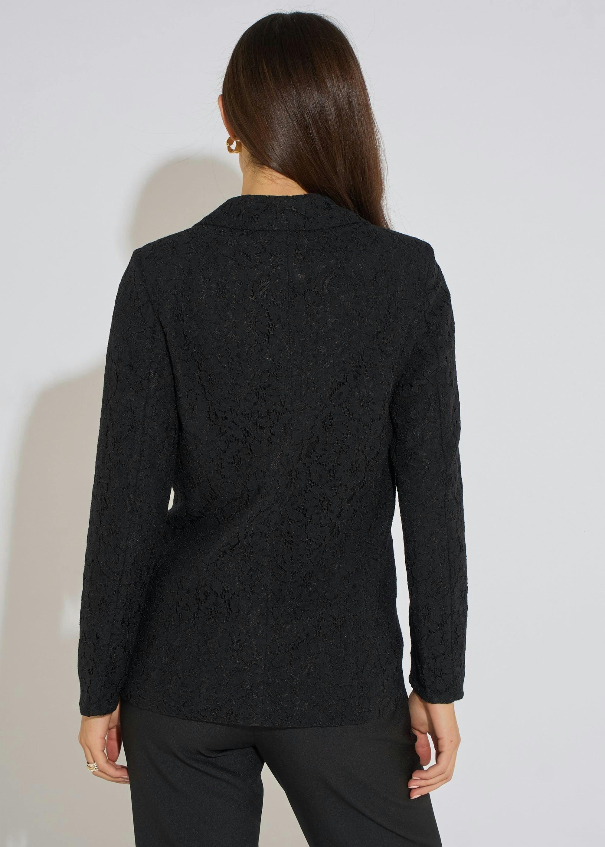 Black Lace Bonded Blazer | Clarks UK