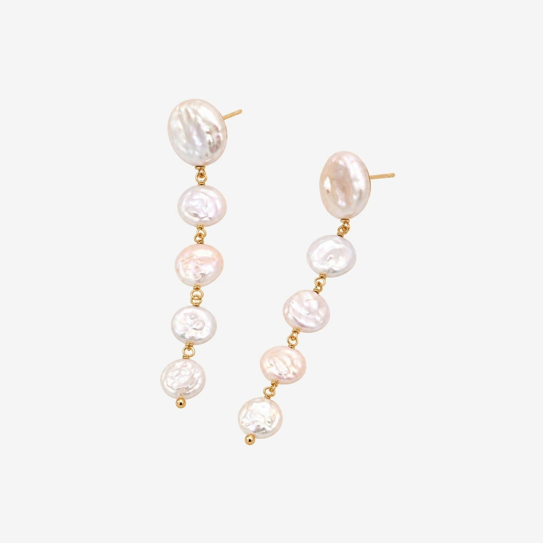 Shinju Pearl Layered Drop Earrings , view 4 of 5