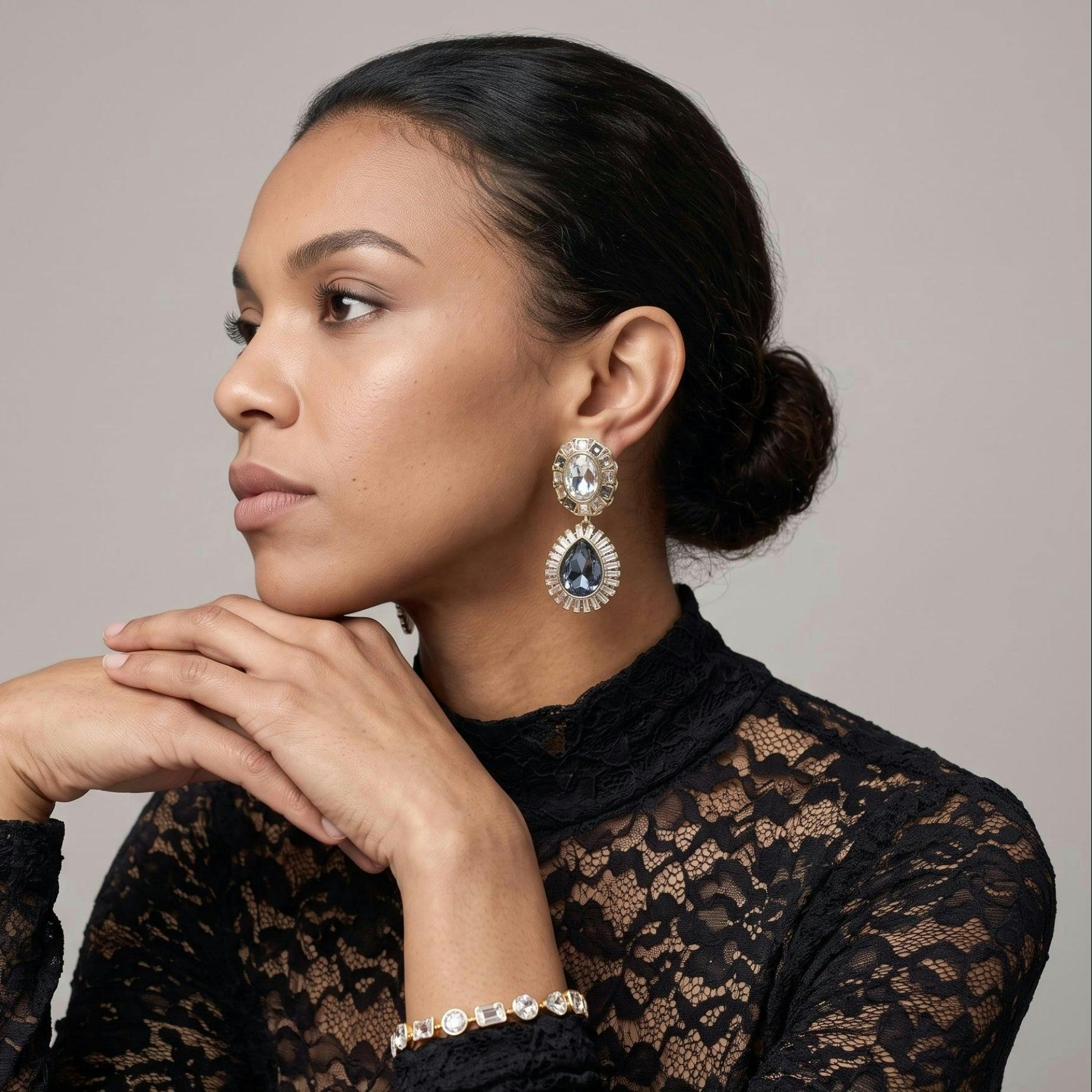 Hanabi Statement Stones Earrings , view 2 of 5
