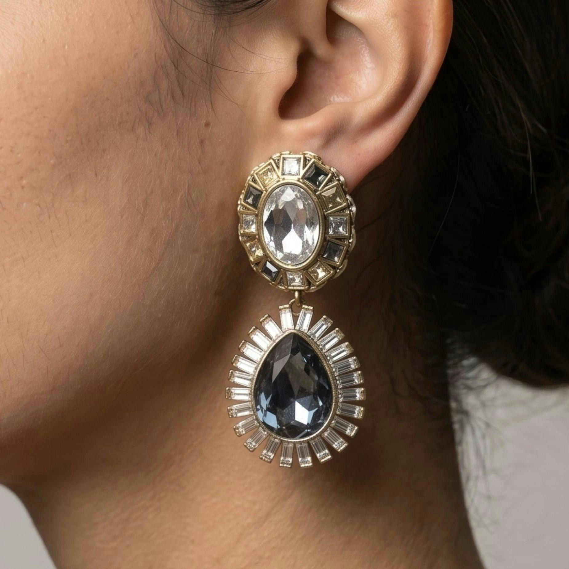 Hanabi Statement Stones Earrings , view 3 of 5