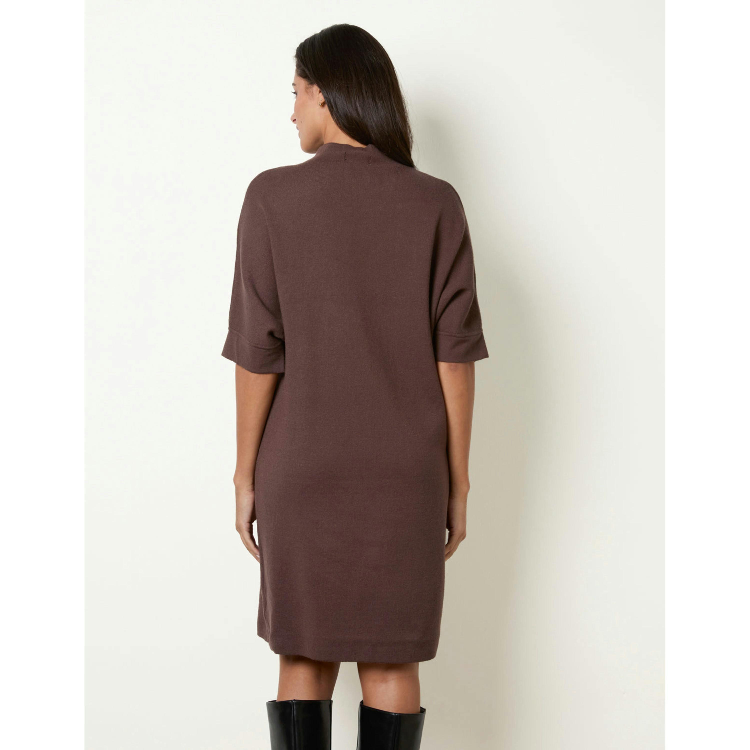 Blue Vanilla Dress With Leopard Print Tie Detail  in Brown , view 2 of 4