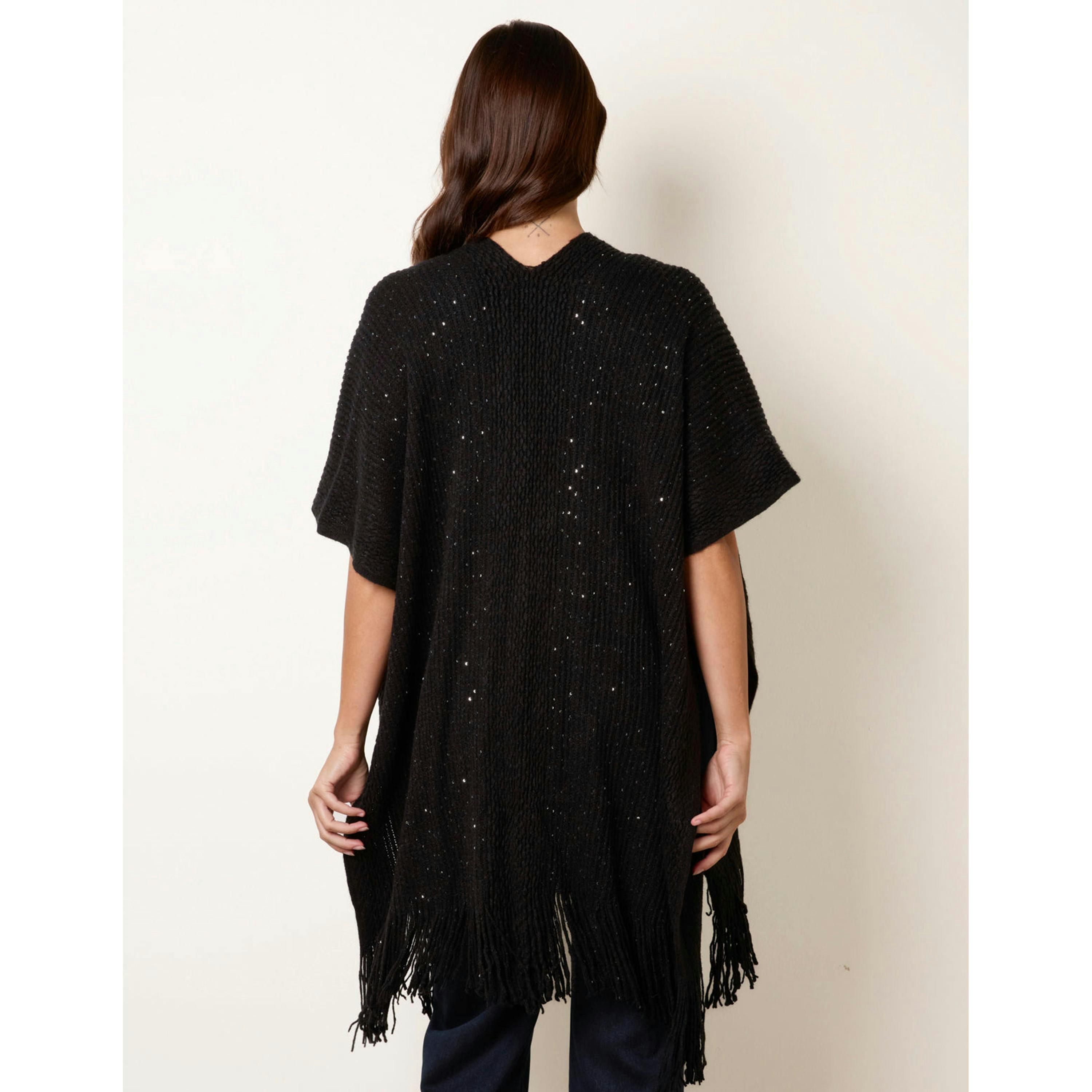 Blue Vanilla Sequin Cardigan  in Black , view 2 of 4