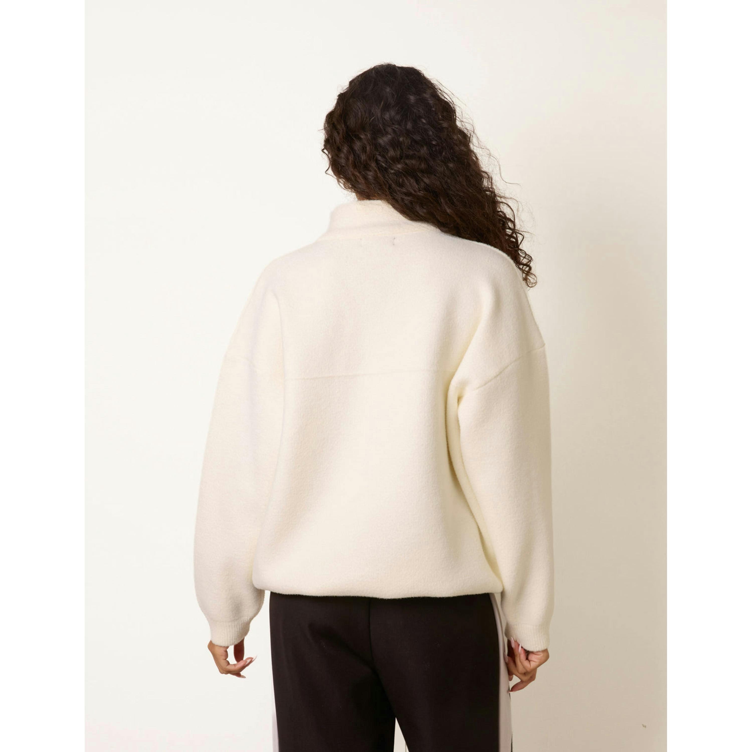 Blue Vanilla Soft Touch Zip Pocket Jacket  in Ivory , view 2 of 4