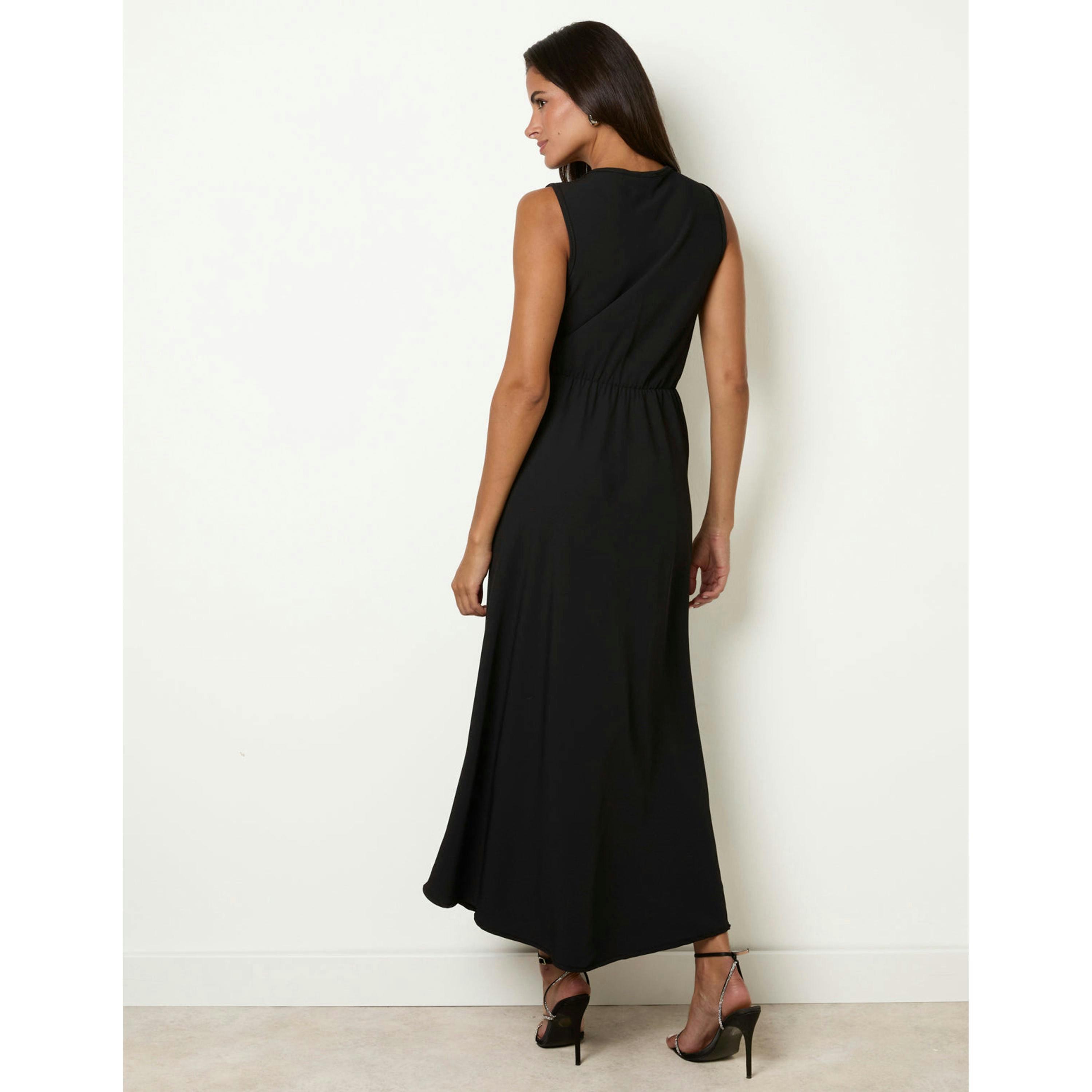 Blue Vanilla Draped Cowl Neck Dress  in Black , view 2 of 4
