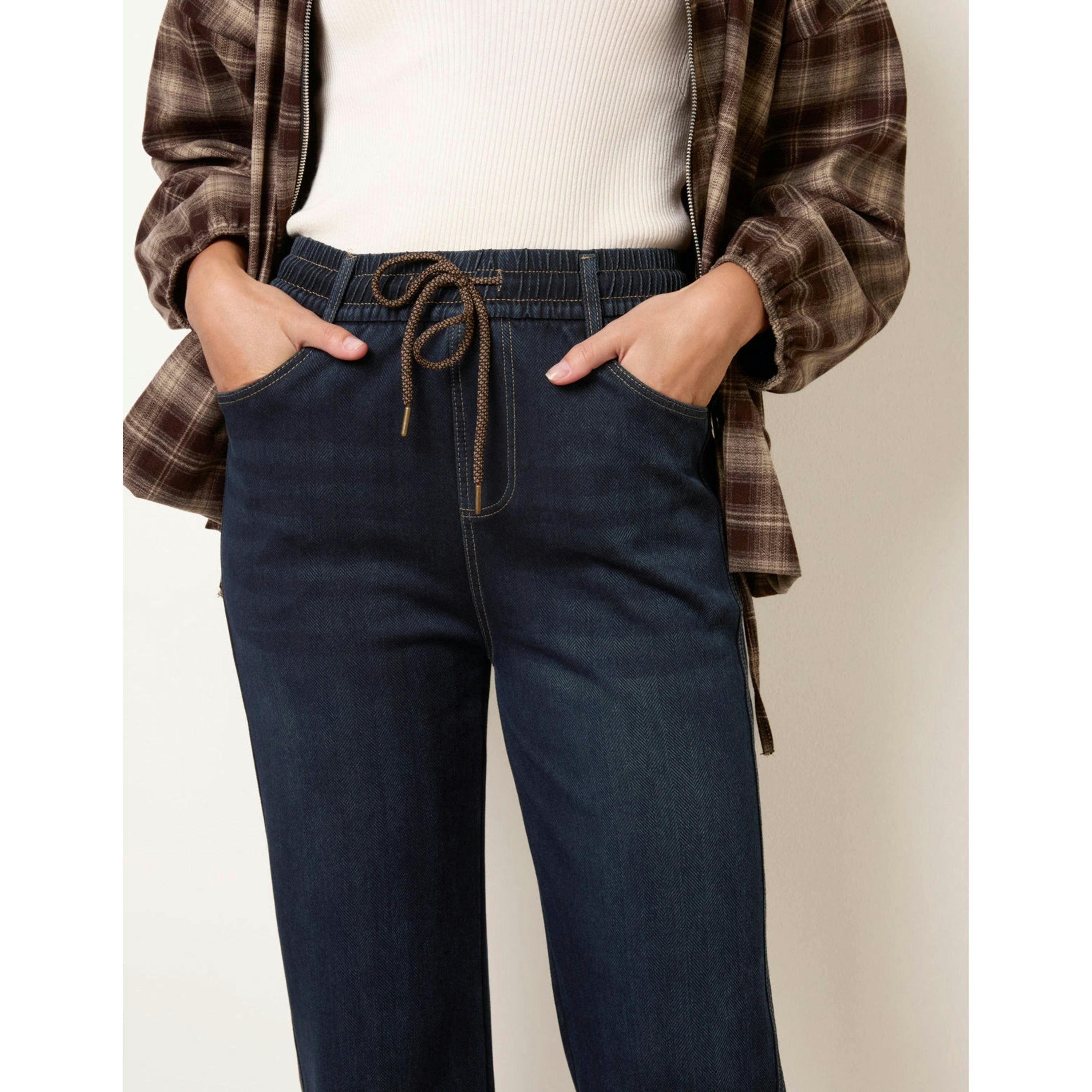 Blue Vanilla Jeans With Stitching Back Pockets  in Navy , view 4 of 4