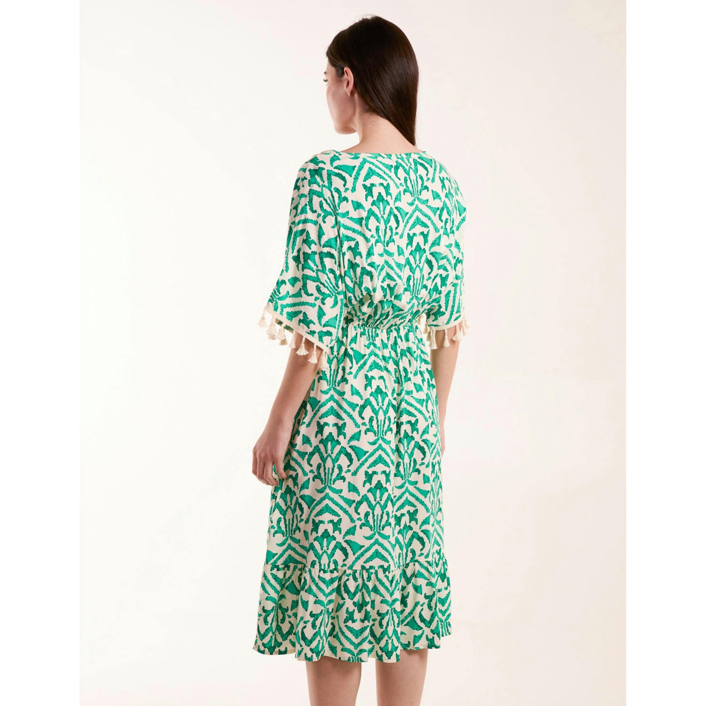 Blue Vanilla Embellished Tiered Mini Dress  in Green , view 2 of 4