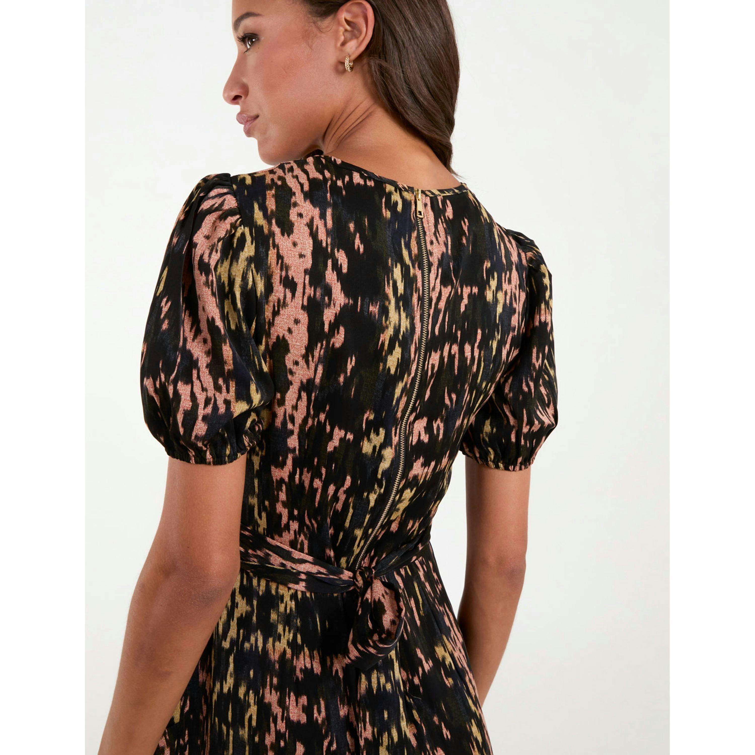 Blue Vanilla Crew Neck Tulip Dress  in Black , view 4 of 4