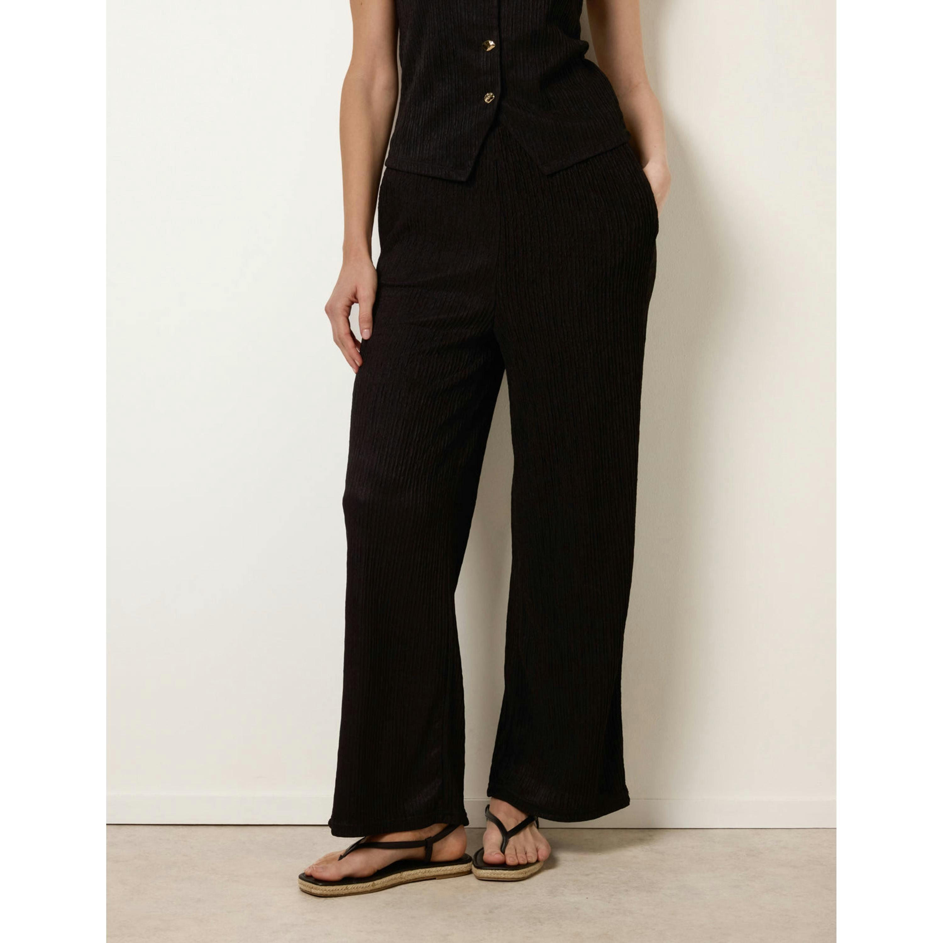 Blue Vanilla Wide Leg Trousers  in Black , view 3 of 4