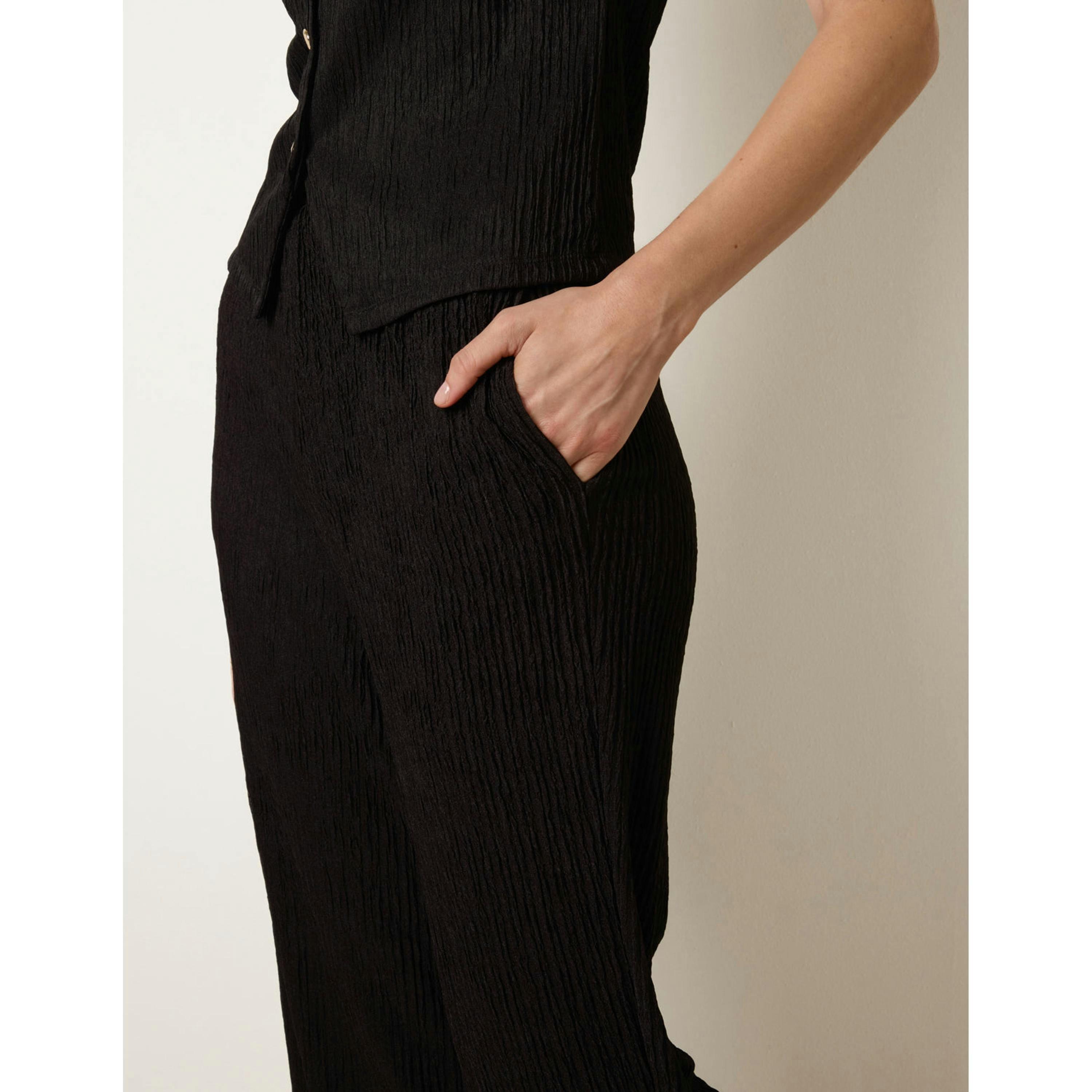 Blue Vanilla Wide Leg Trousers  in Black , view 4 of 4