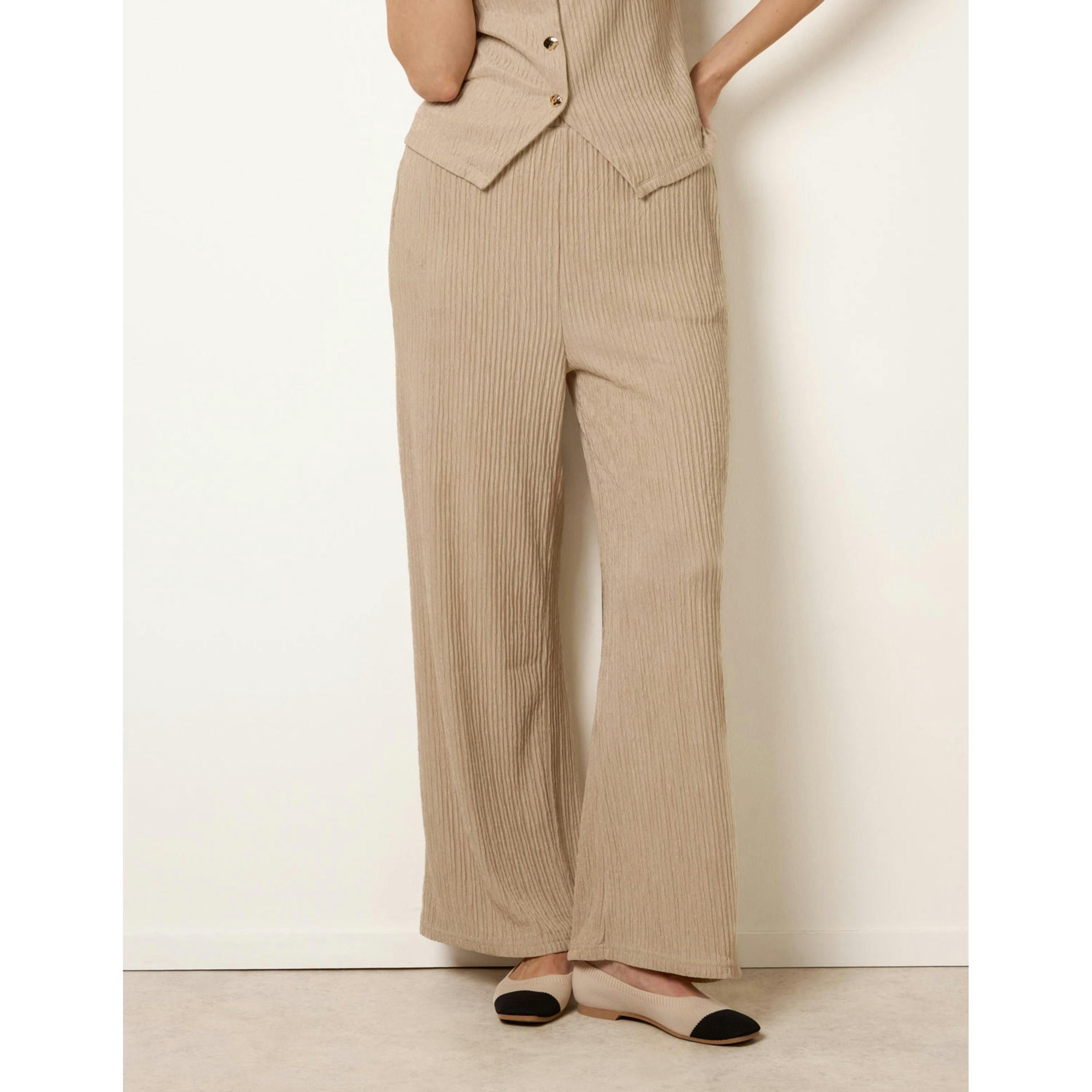 Blue Vanilla Wide Leg Trousers  in Stone , view 3 of 4