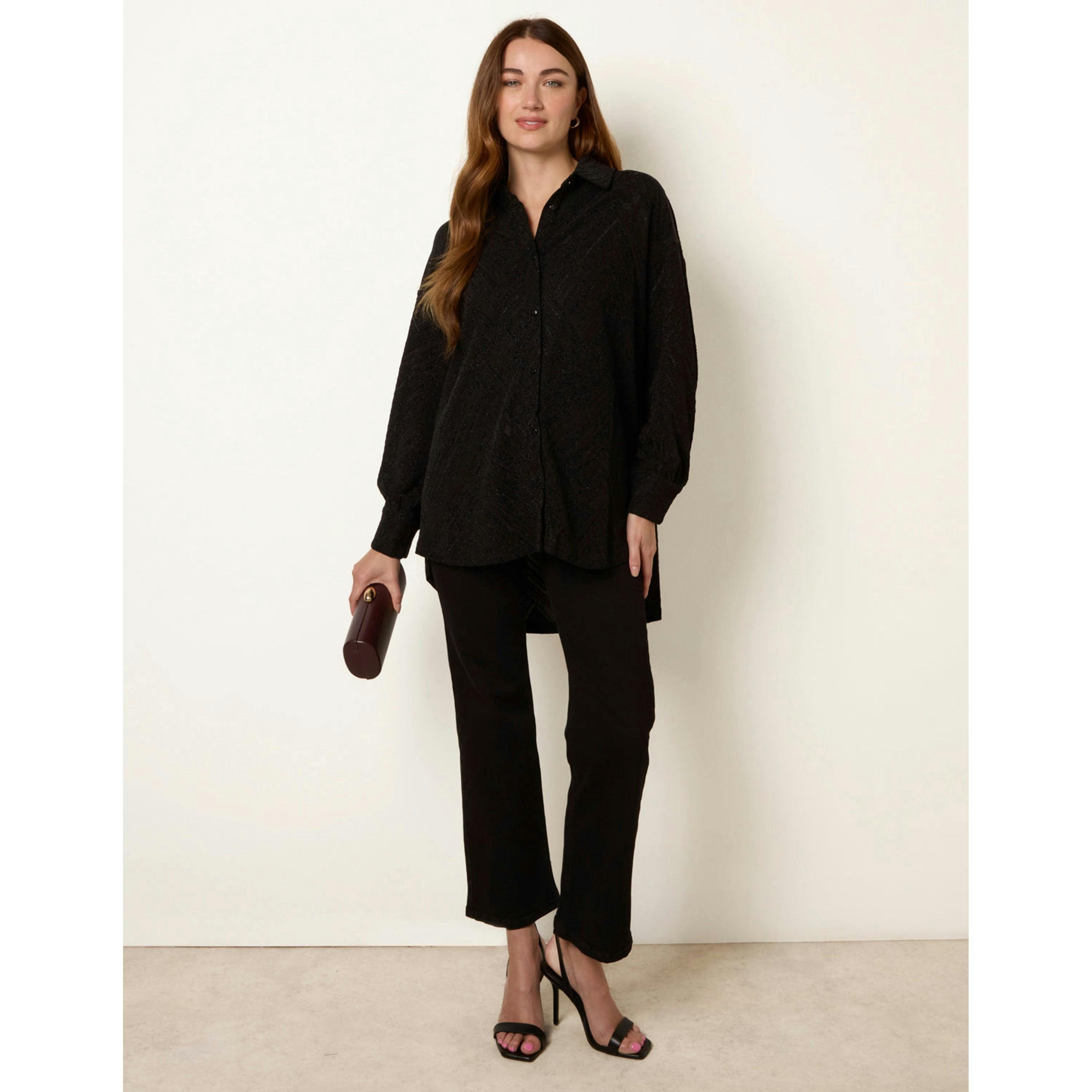 Blue Vanilla Metallic Shirt  in Black , view 4 of 6