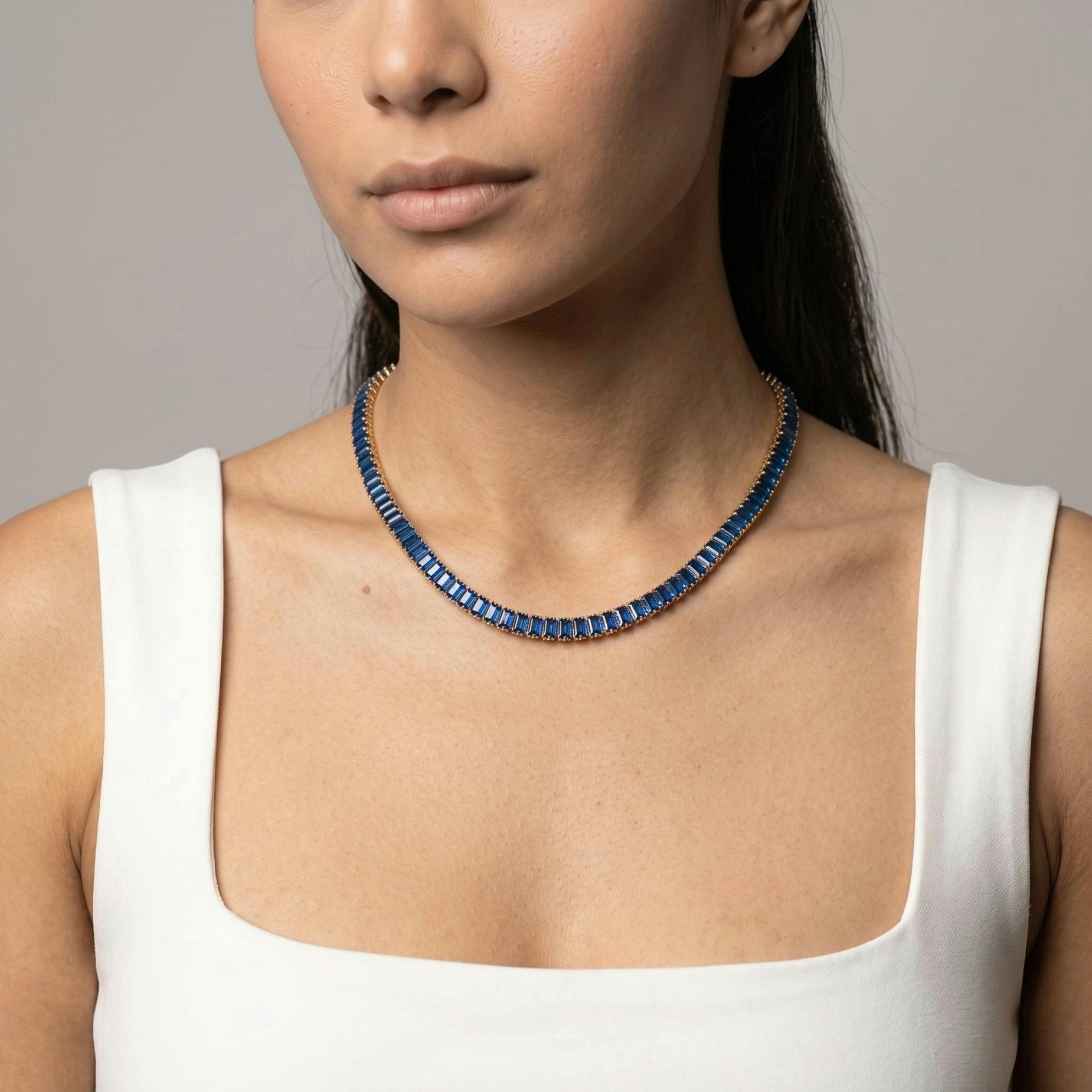 Hanabi Blue Stone Necklace , view 3 of 5