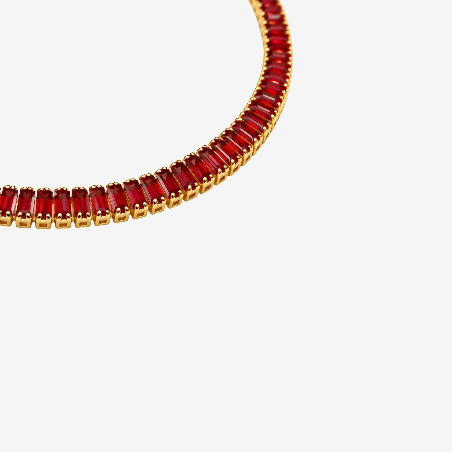 Hanabi Red Stone Necklace , view 4 of 5