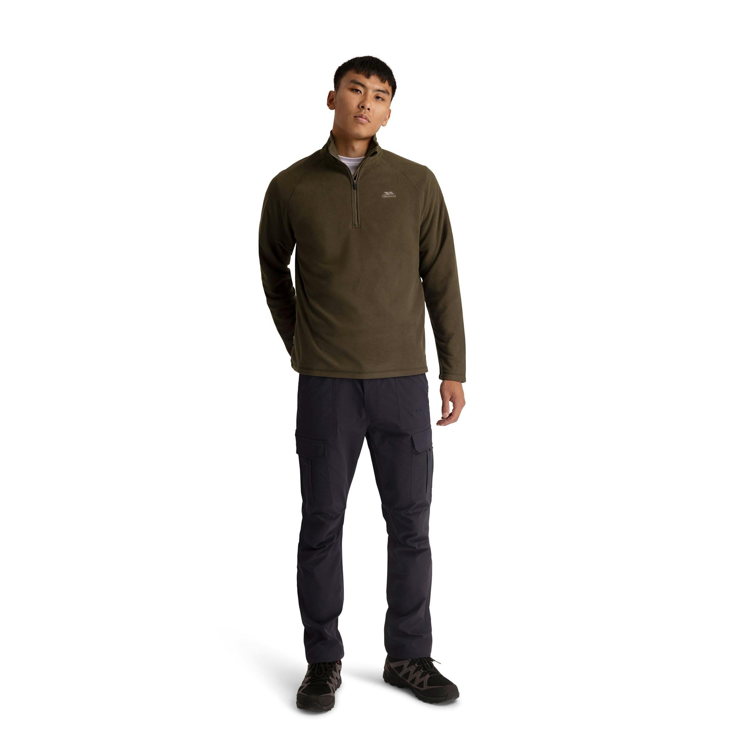 Mens Half Zip Fleece Eliston in Dark Vine , view 4 of 6