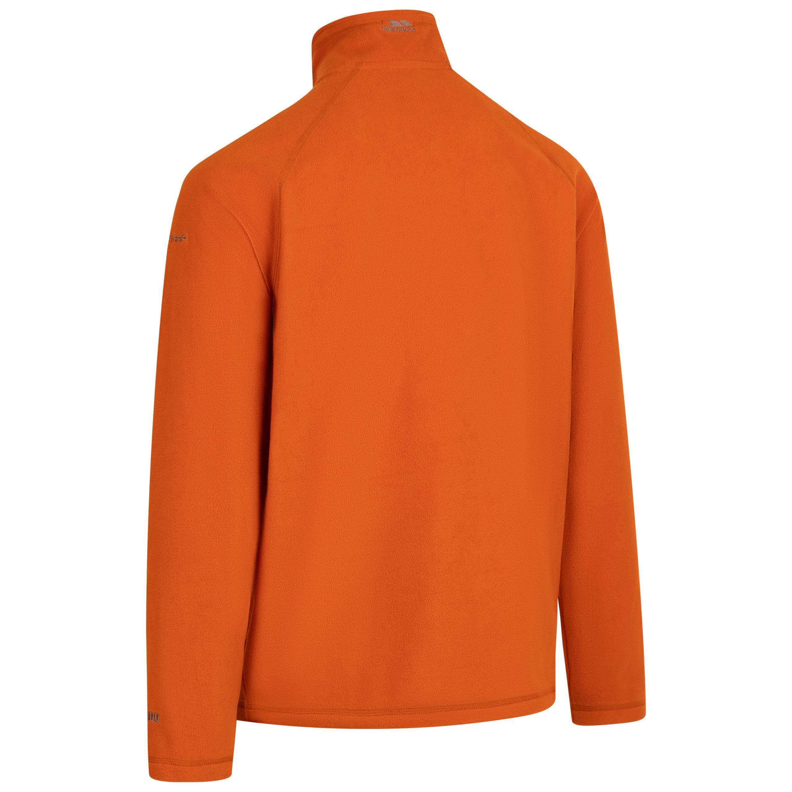 Mens Half Zip Fleece Eliston in Burnt Orange , view 2 of 6